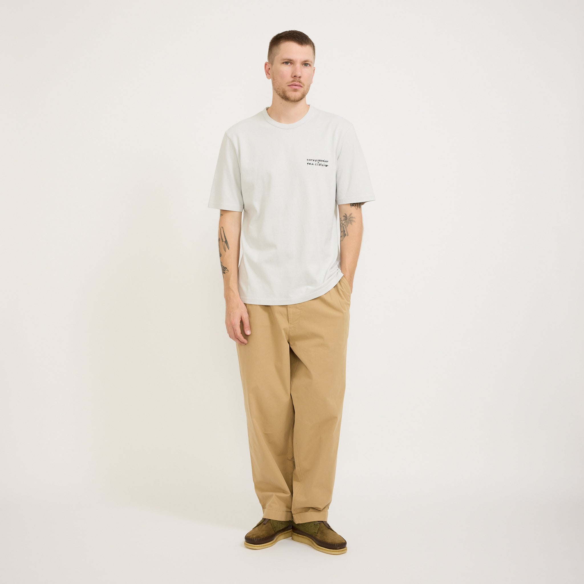 Folk | Relaxed Tee Ice Blue Icon Print KG | Maplestore