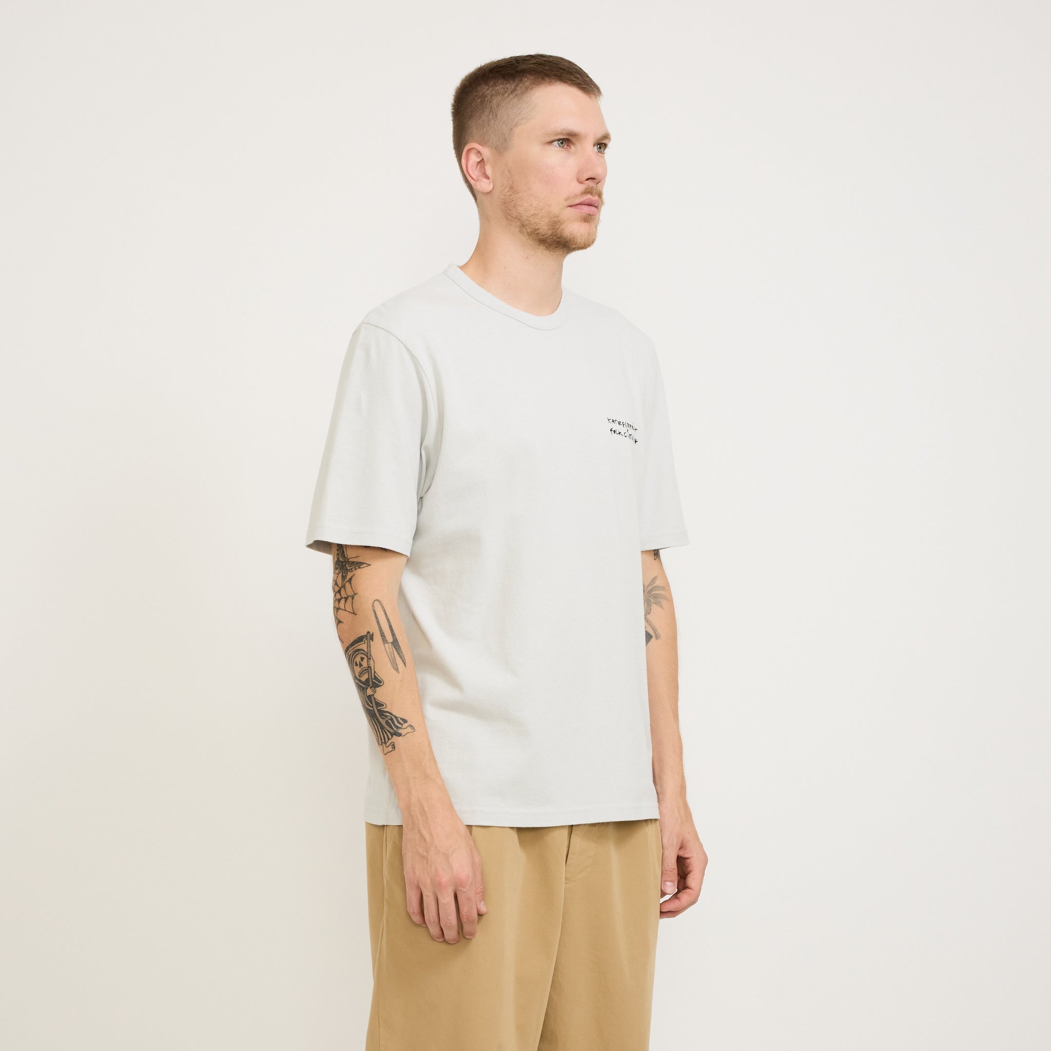 Folk | Relaxed Tee Ice Blue Icon Print KG | Maplestore