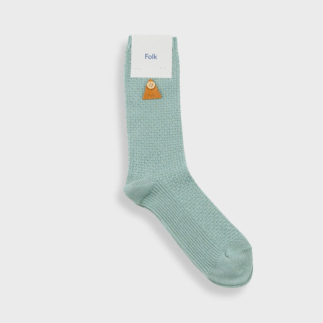 Waffle Socks Green Oxide