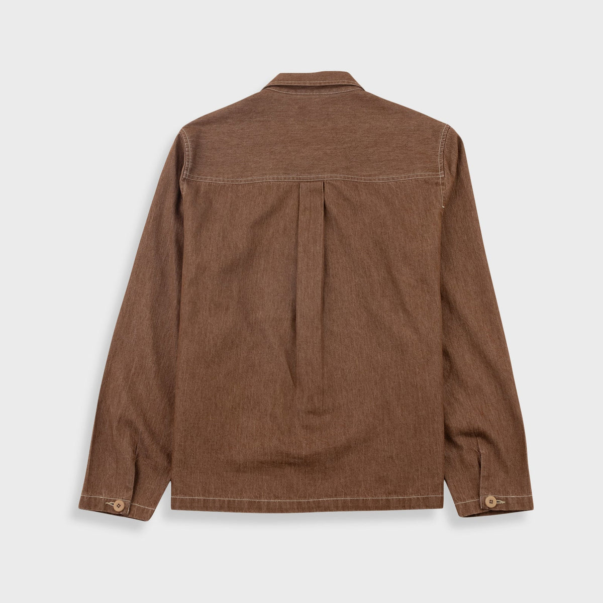 Zip Overshirt Mink Twill Denim