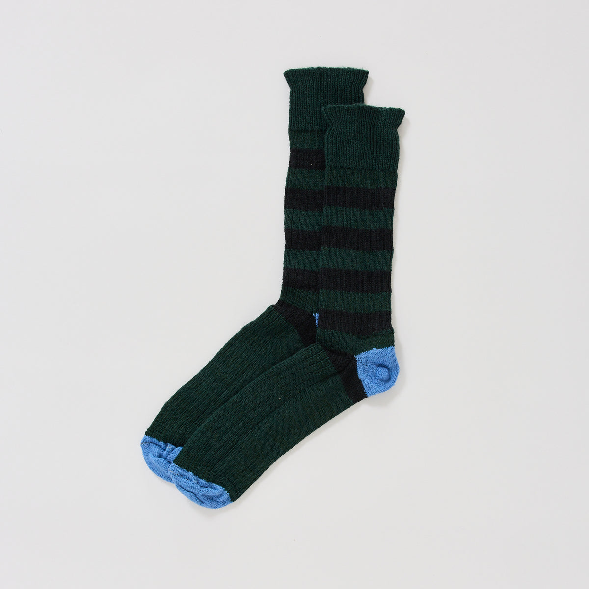 Universal Works | Games Sock Green/Black | Maplestore
