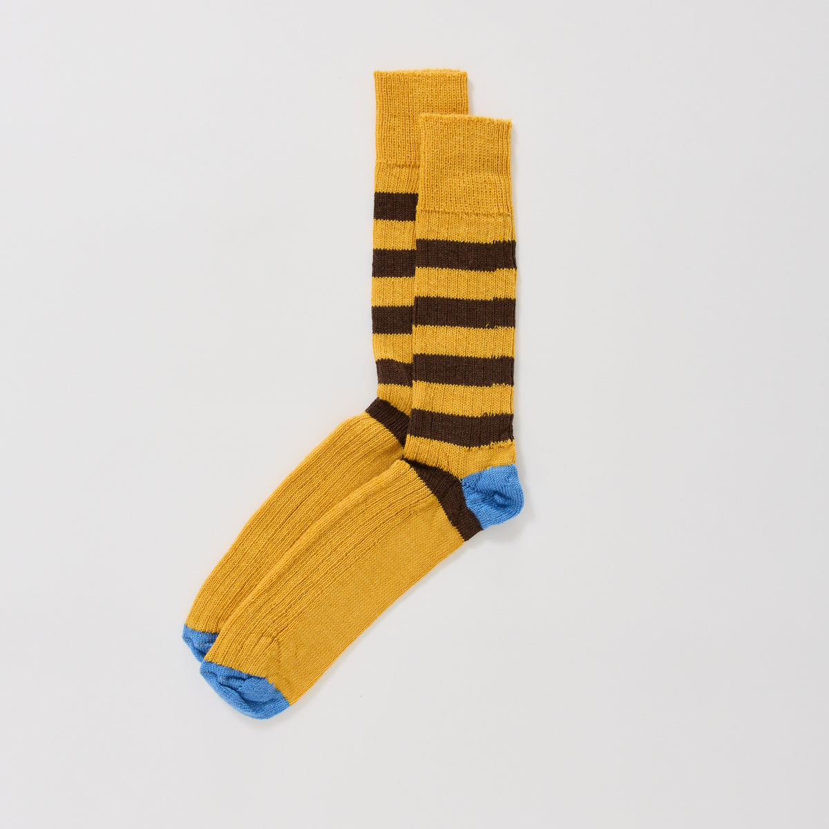 Universal Works | Games Sock Mustard/Brown | Maplestore