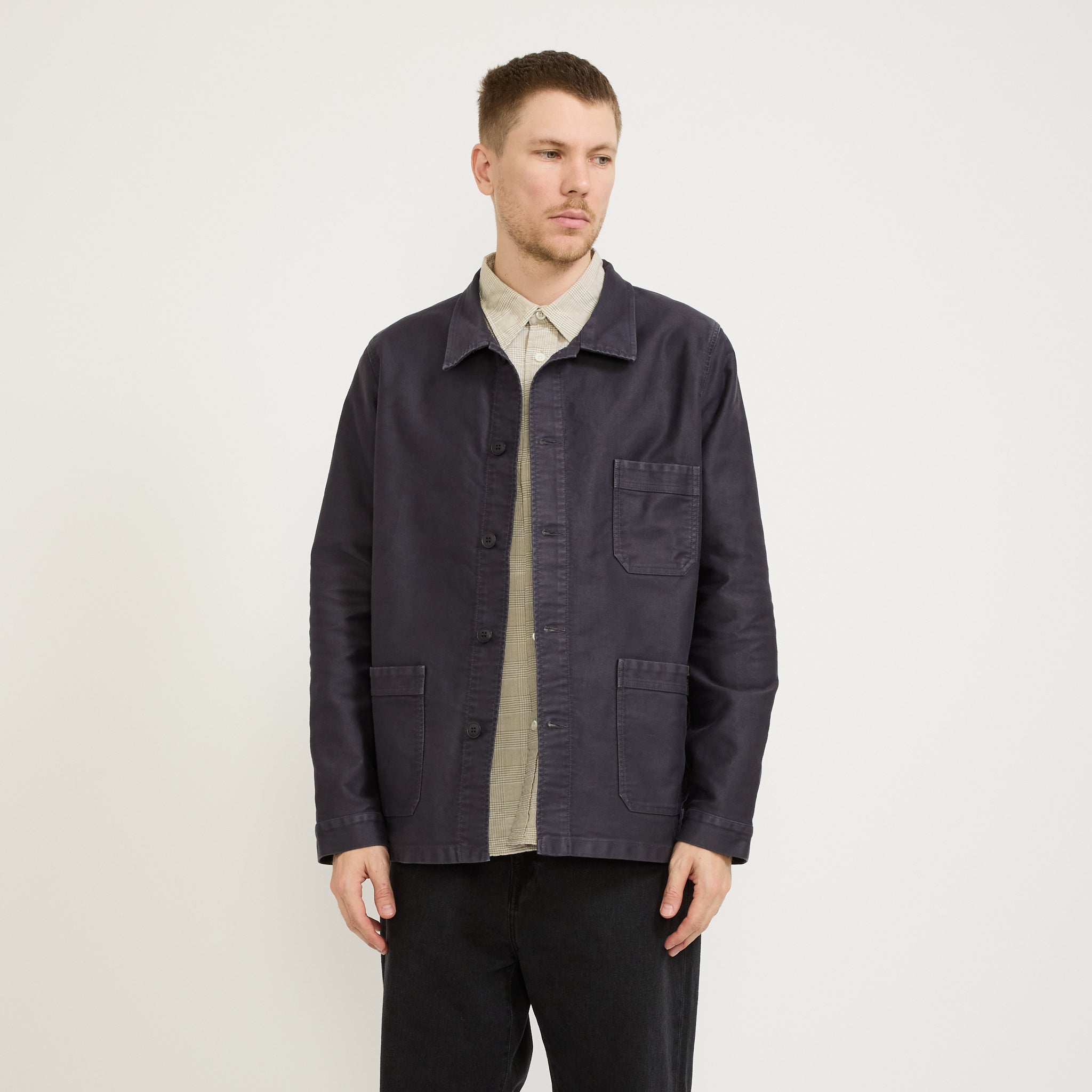 ジャケット・アウター 40s LE MONT ST MICHEL Work Jacket 1940's blue moleskin work jacket 