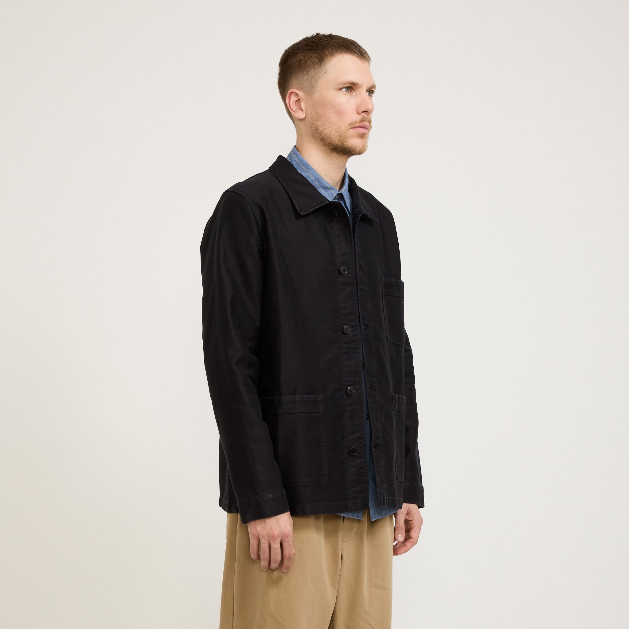 Le Mont Saint Michel Genuine Work Jacket Black | Maplestore