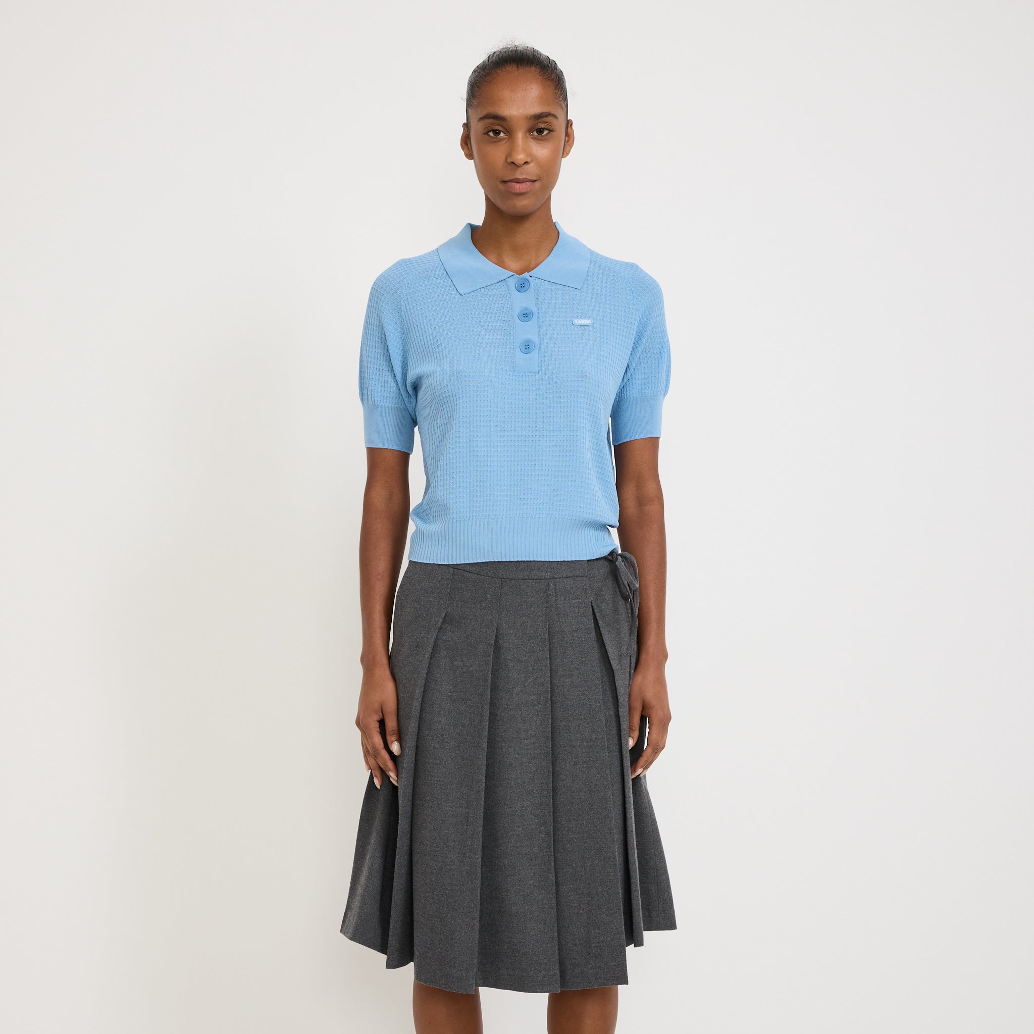 Le Mont Saint Michel | Serdane Tennis Polo Sweater Blue | Maplestore