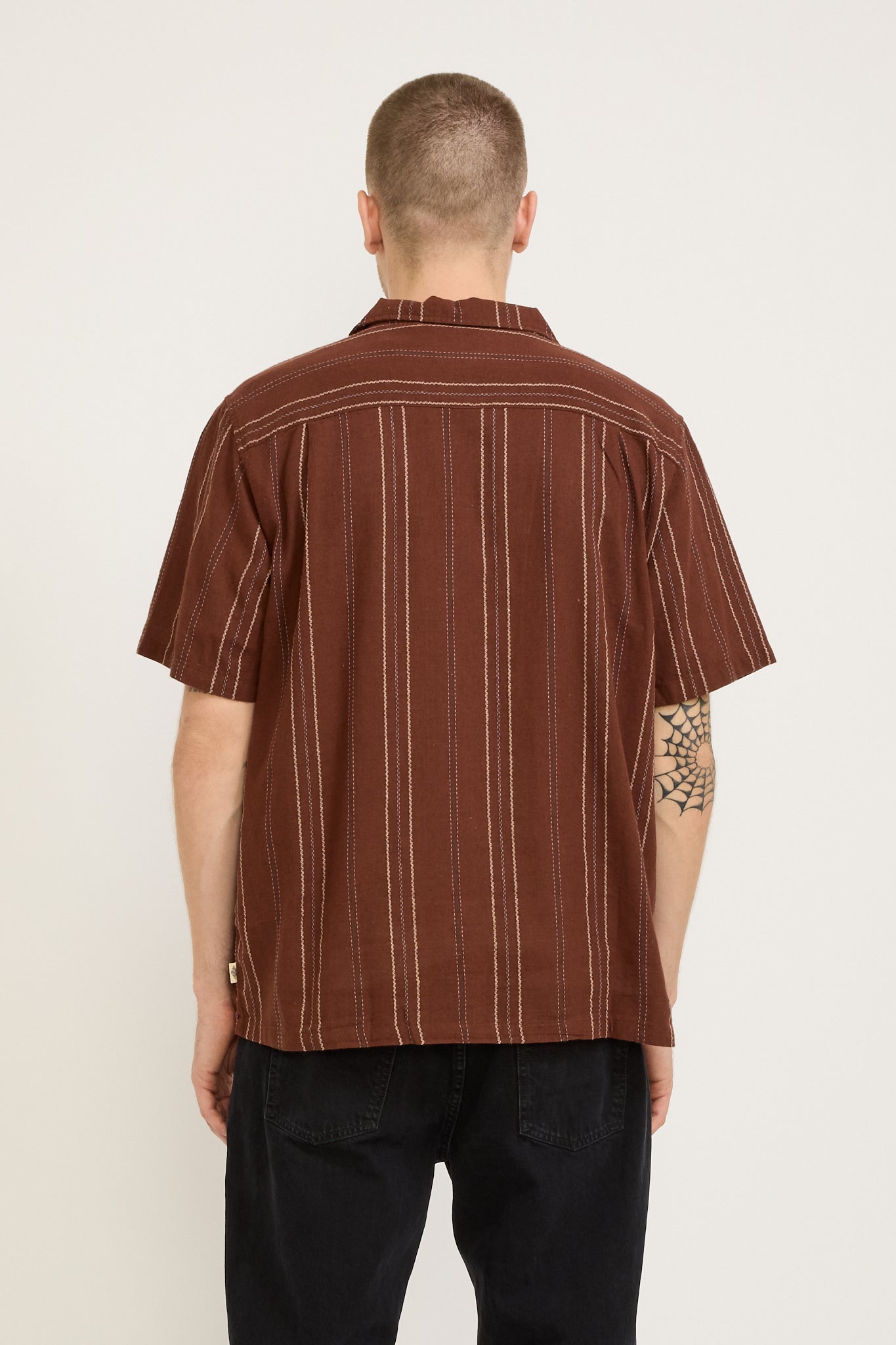 McTavish | Washed Camp Collar Shirt Brown Multi | Maplestore