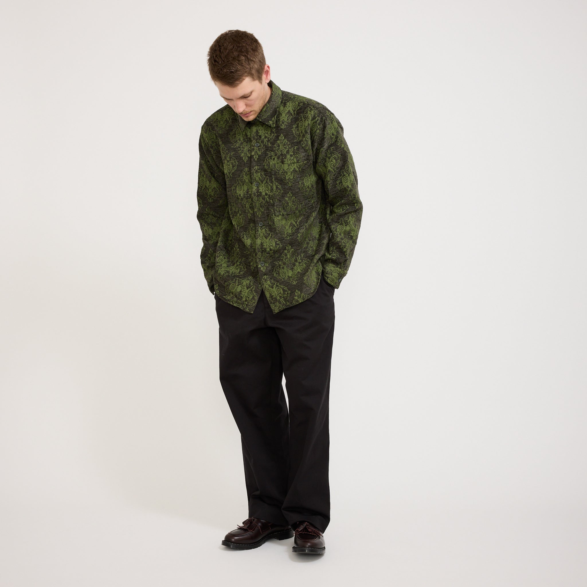 NN07 | Adwin Jacquard Overshirt 5579 Dark Army | Maplestore