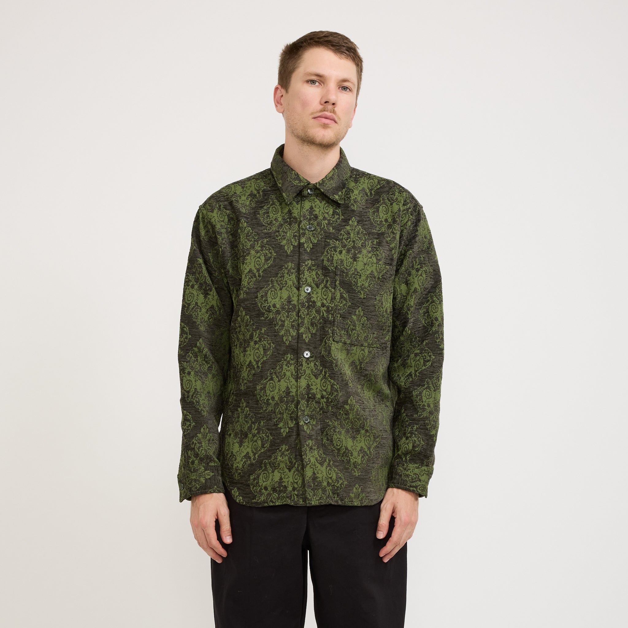 NN07 | Adwin Jacquard Overshirt 5579 Dark Army | Maplestore