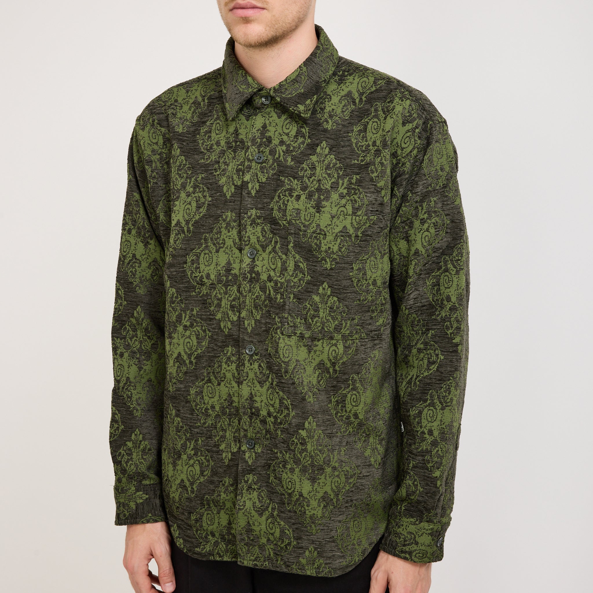 NN07 | Adwin Jacquard Overshirt 5579 Dark Army | Maplestore