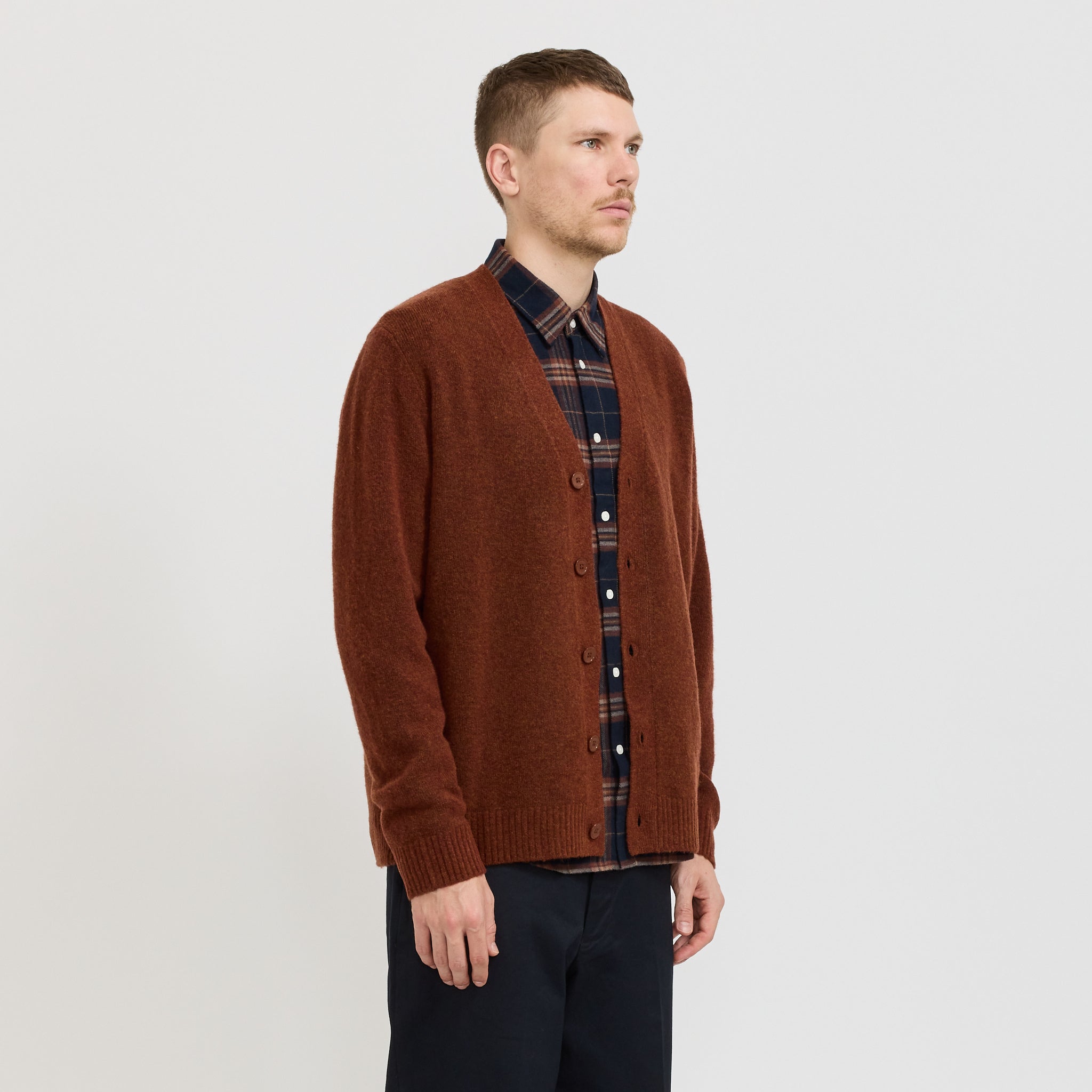 NN07 | John Cardigan 6683 Red Brown | Maplestore