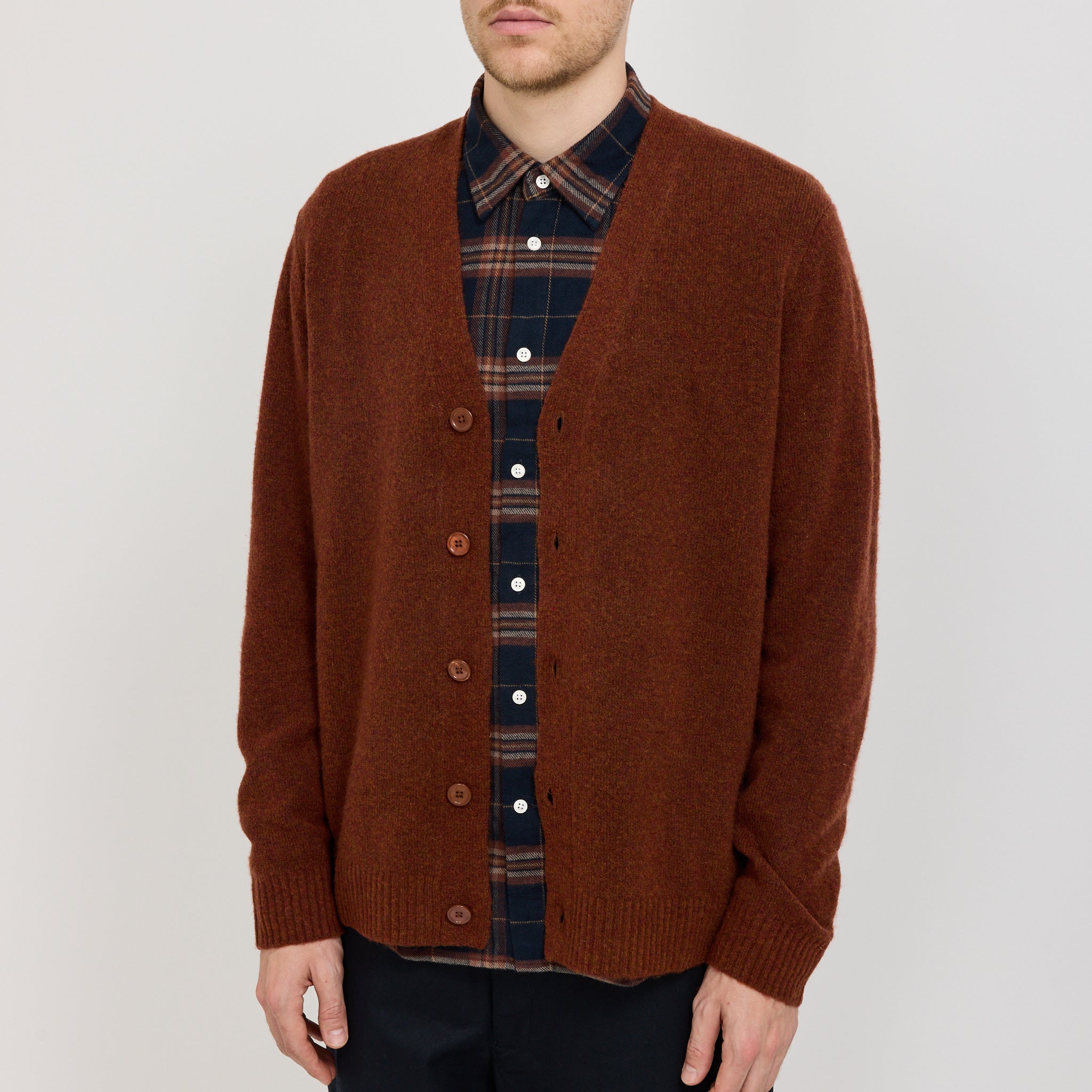 NN07 | John Cardigan 6683 Red Brown | Maplestore