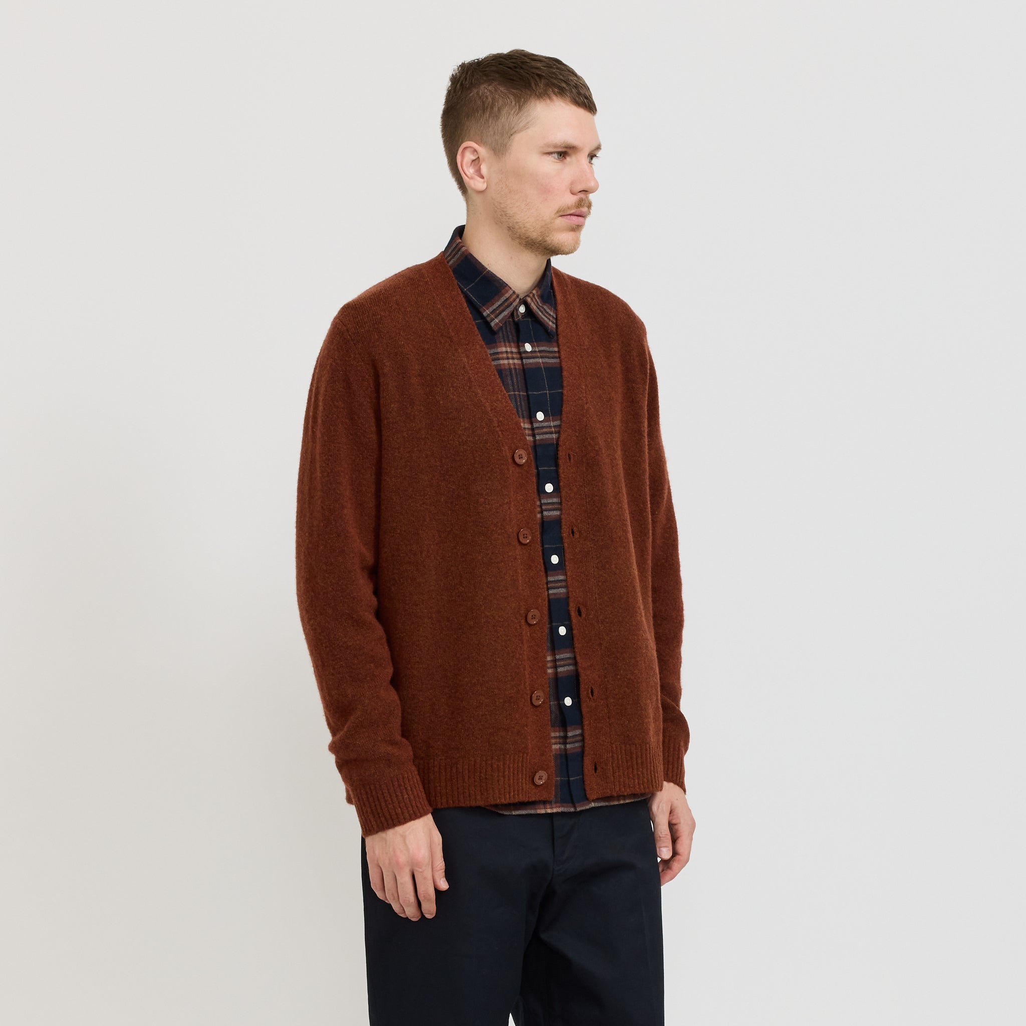 NN07 | John Cardigan 6683 Red Brown | Maplestore
