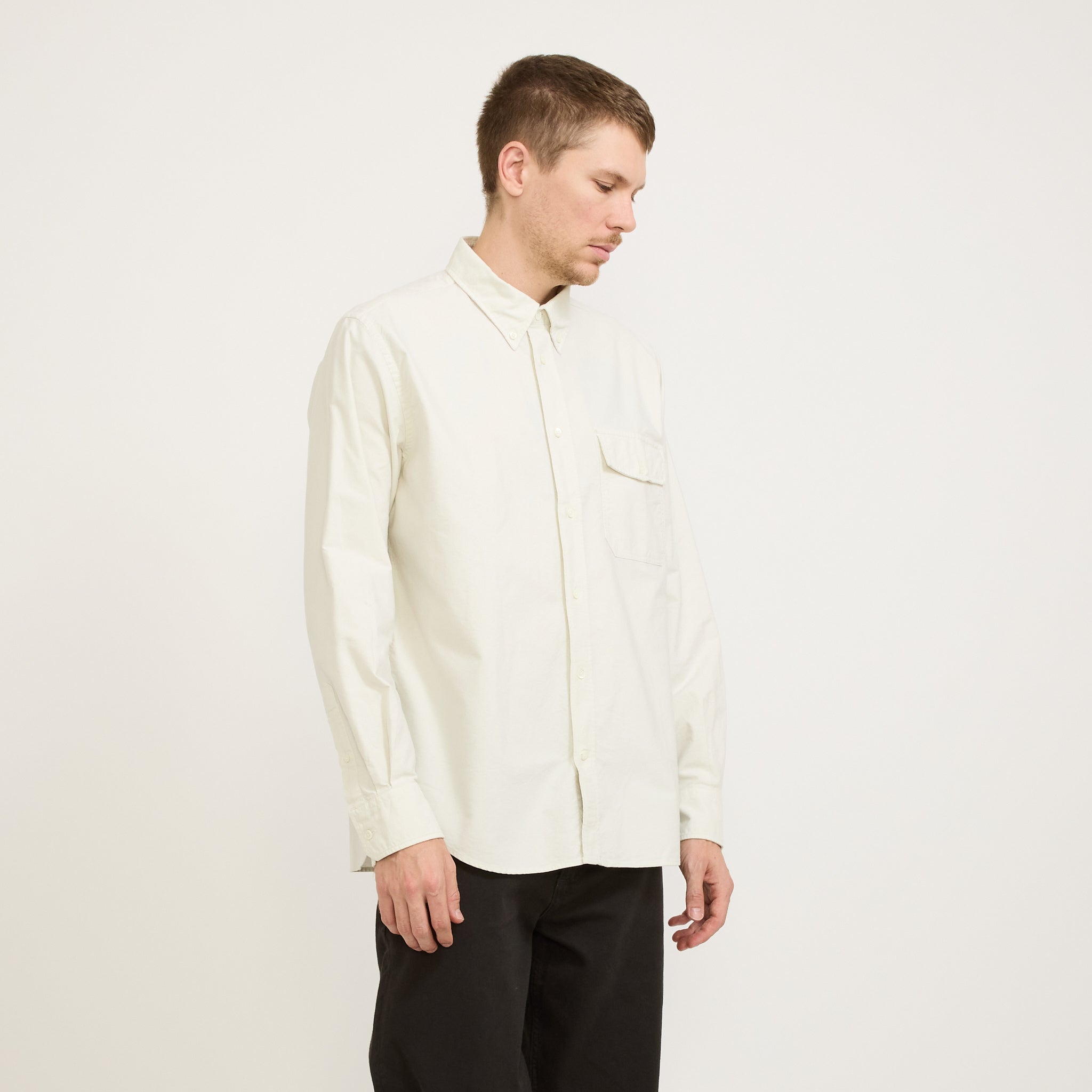 Norse Projects | Algot Relaxed Overdyed Oxford Shirt Kit White | Maplestore