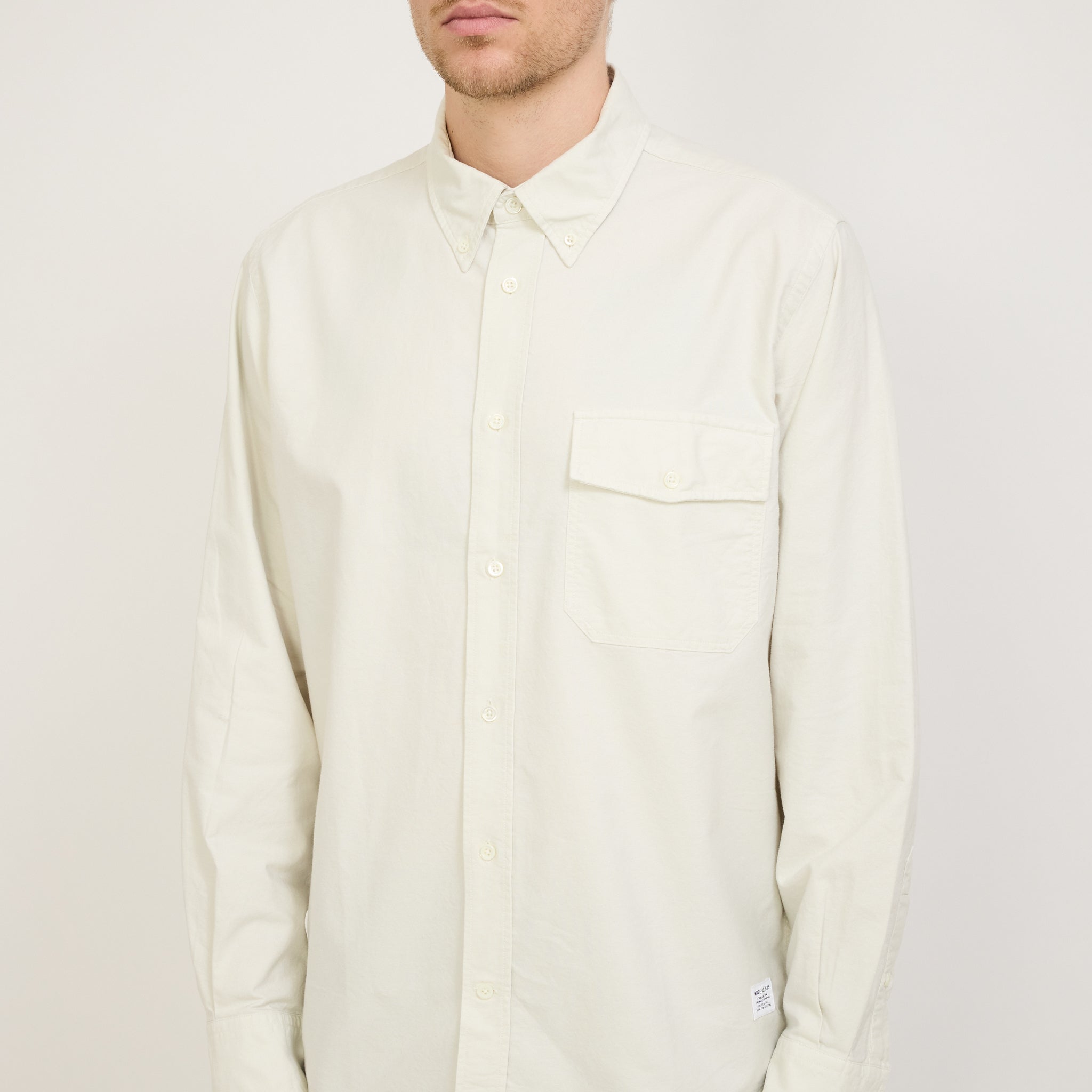 Norse Projects | Algot Relaxed Overdyed Oxford Shirt Kit White | Maplestore