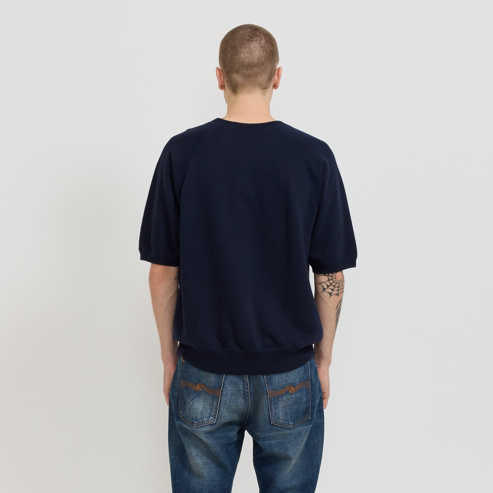 Nudie Jeans Co. | Kaj Short Sleeved Sweatshirt Blueberry | Maplestore