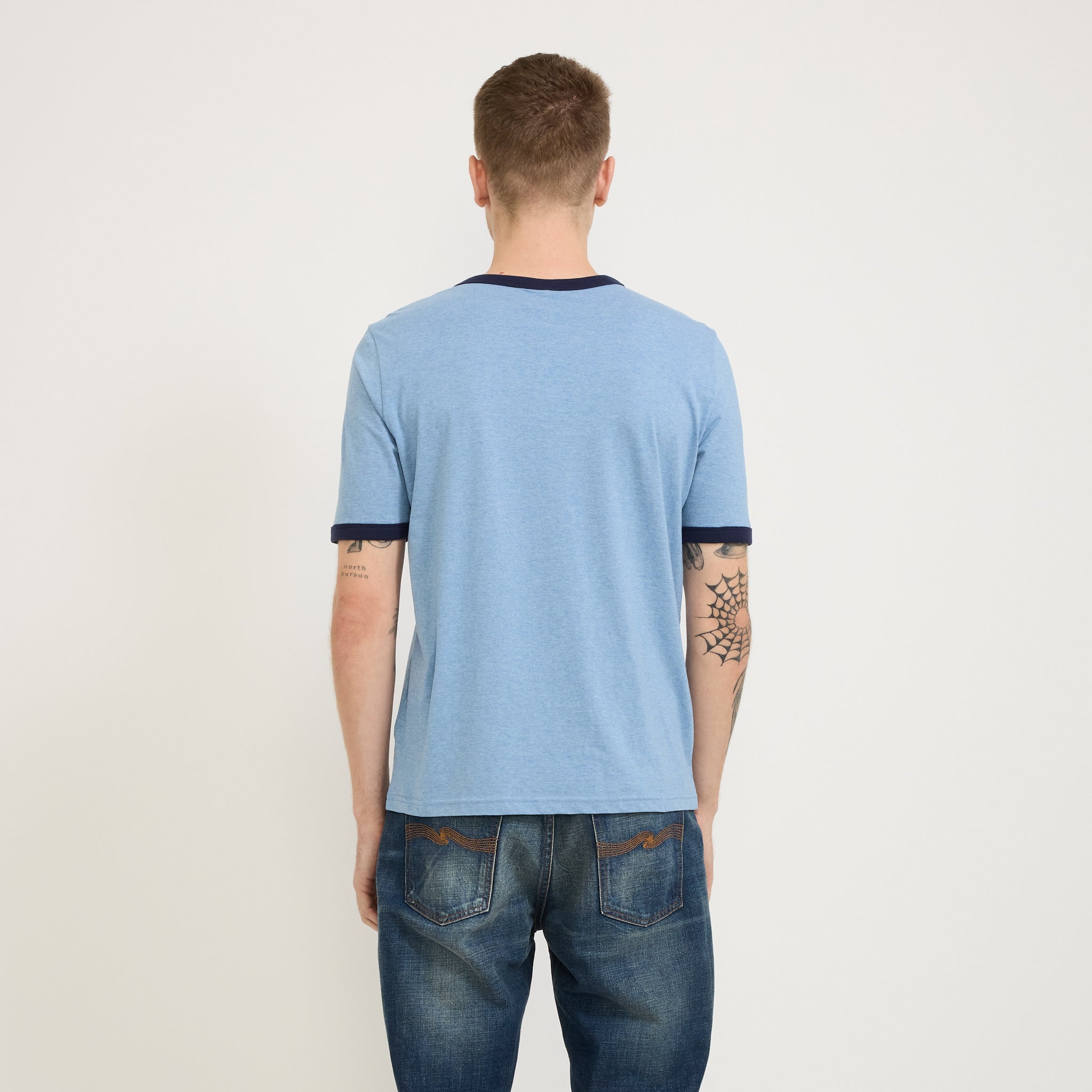 Ricky 6-66 Ringer T-Shirt Bluemelange | Maplestore