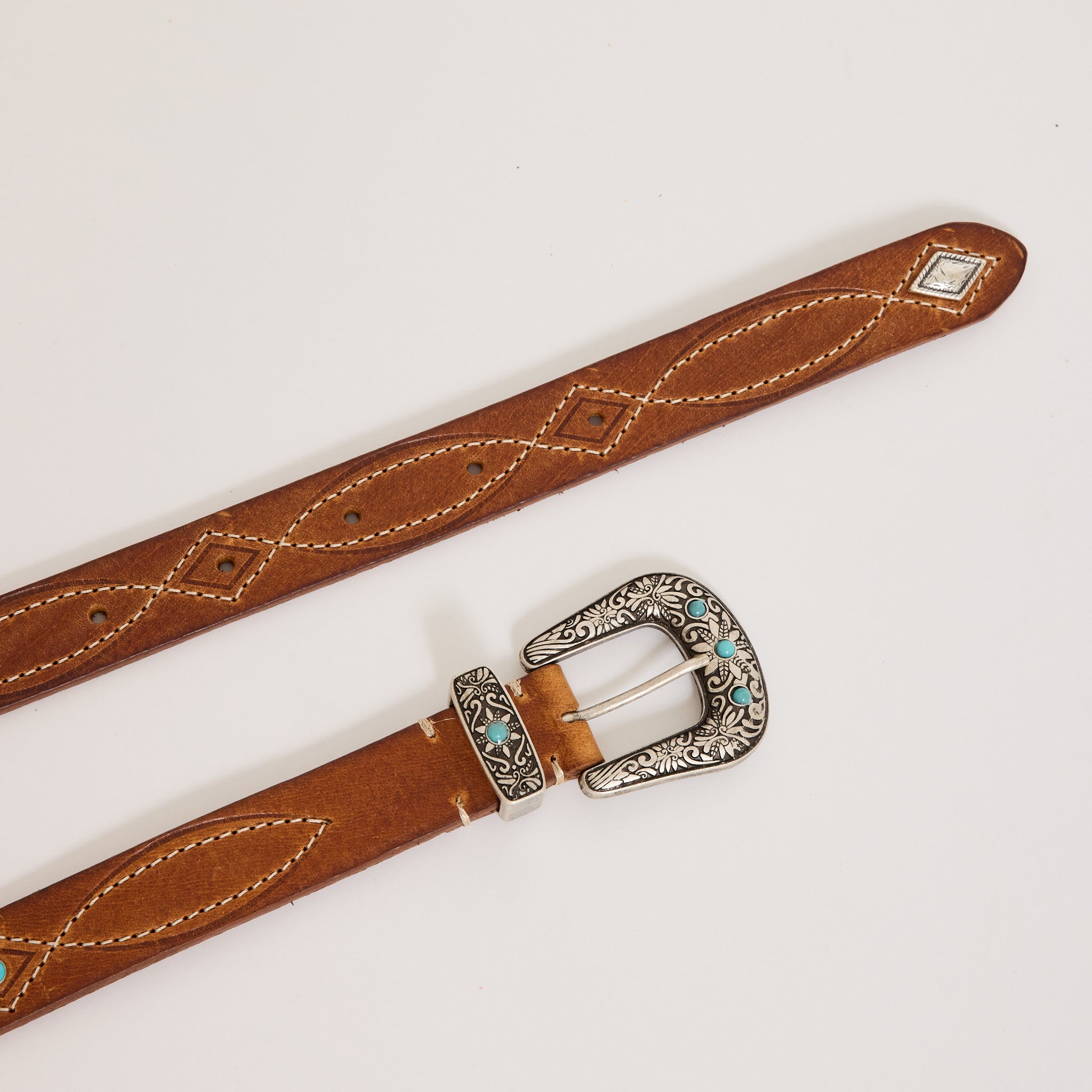 Nudie Jeans Co. | Western Embellished Belt Toffee Brown | Maplestore