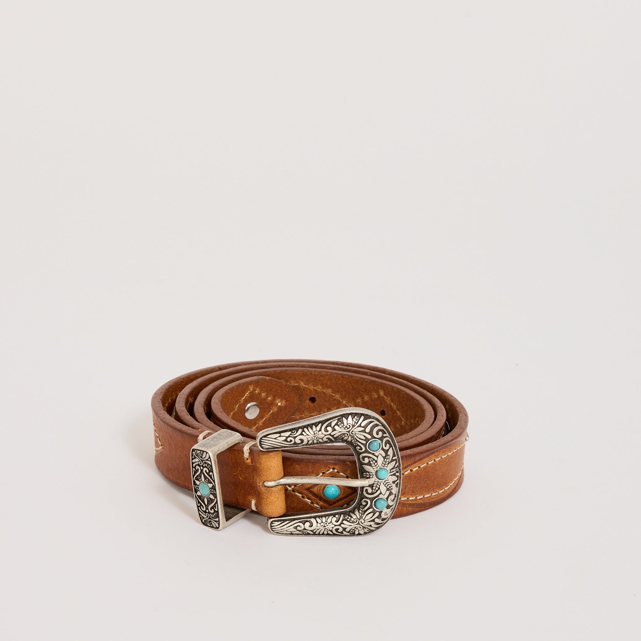 Nudie Jeans Co. | Western Embellished Belt Toffee Brown | Maplestore