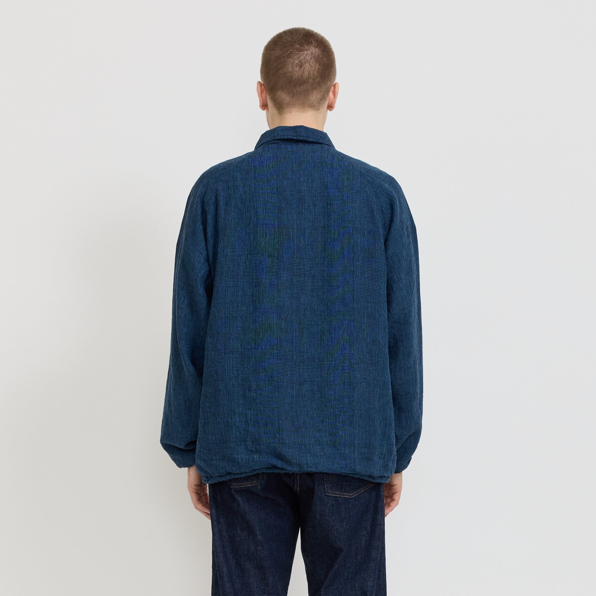 Orslow | Coach Jacket Indigo Check | Maplestore