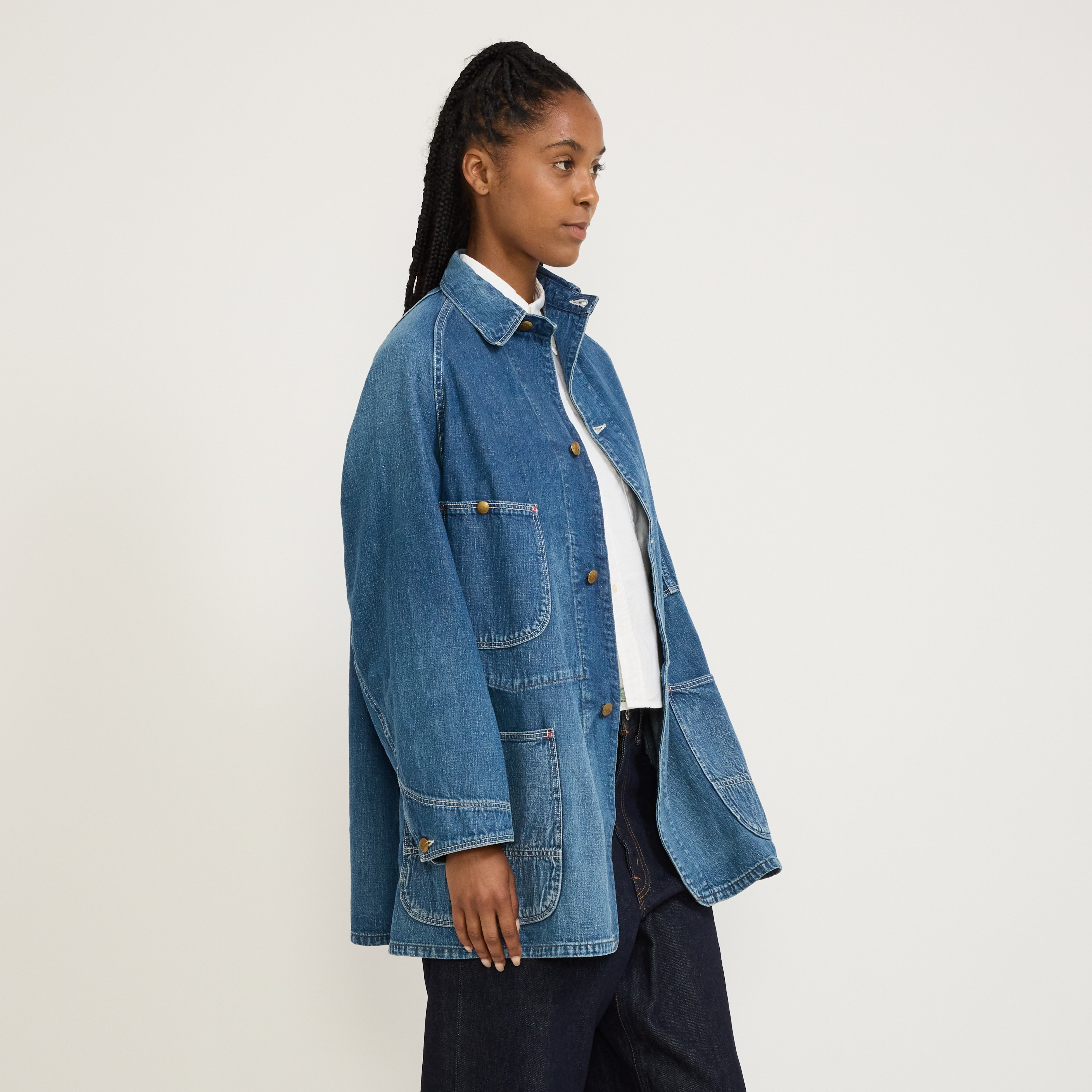 Orslow | Denim Loose Fit Coverall Denim Used | Maplestore