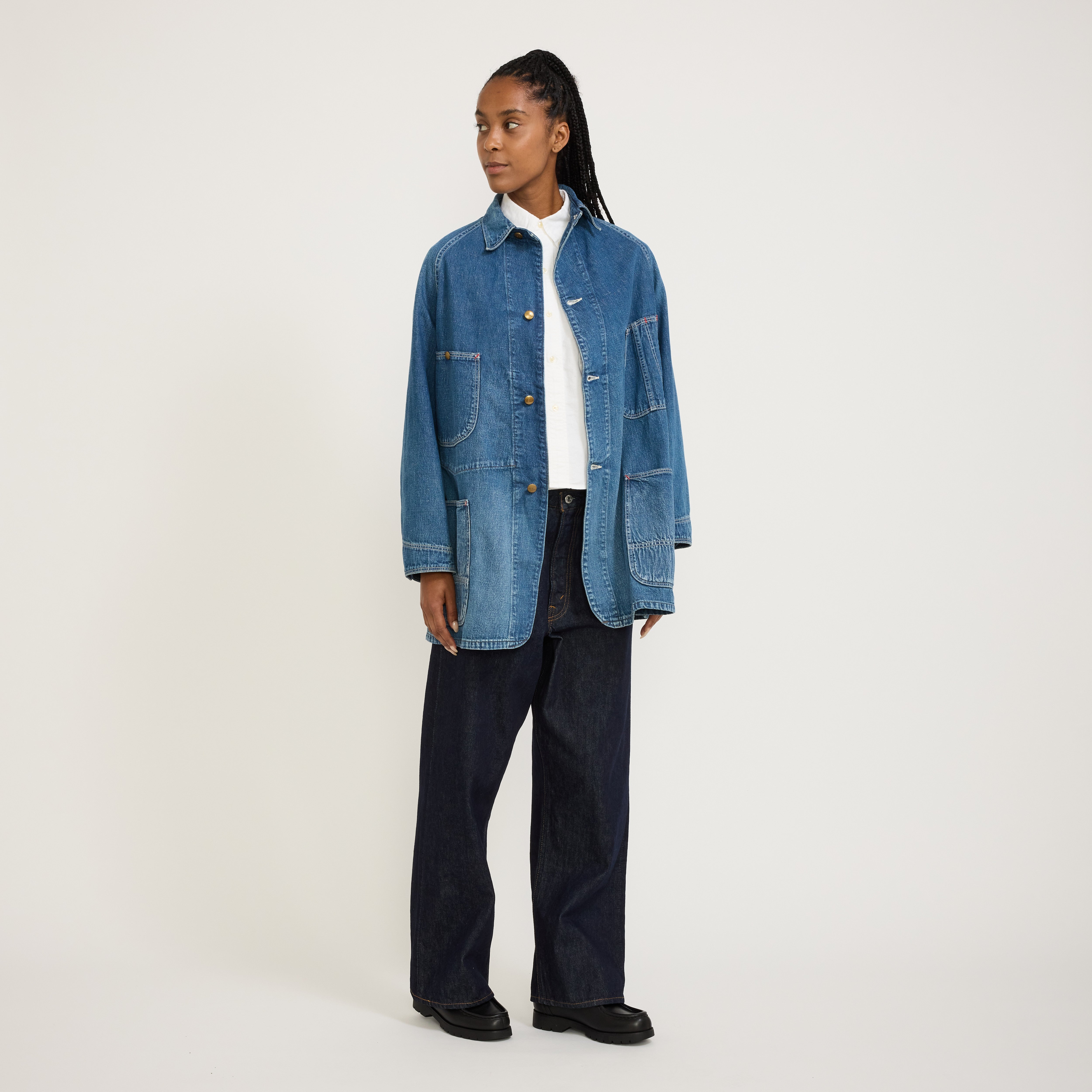 Orslow | Denim Loose Fit Coverall Denim Used | Maplestore