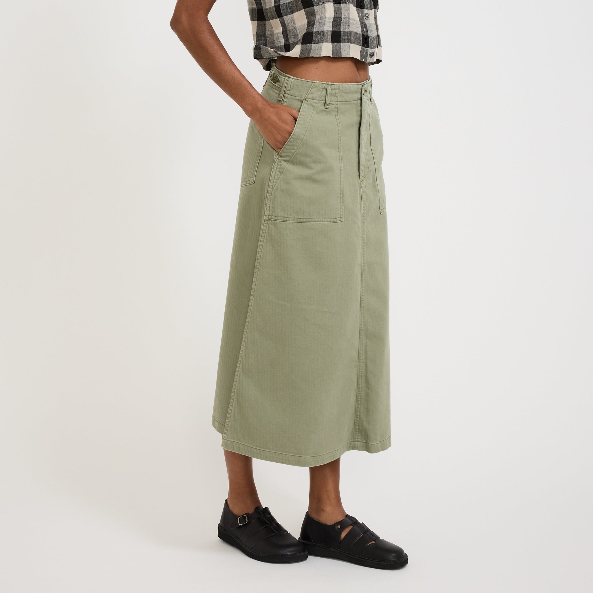 Orslow | Fatigue Skirt Green | Maplestore
