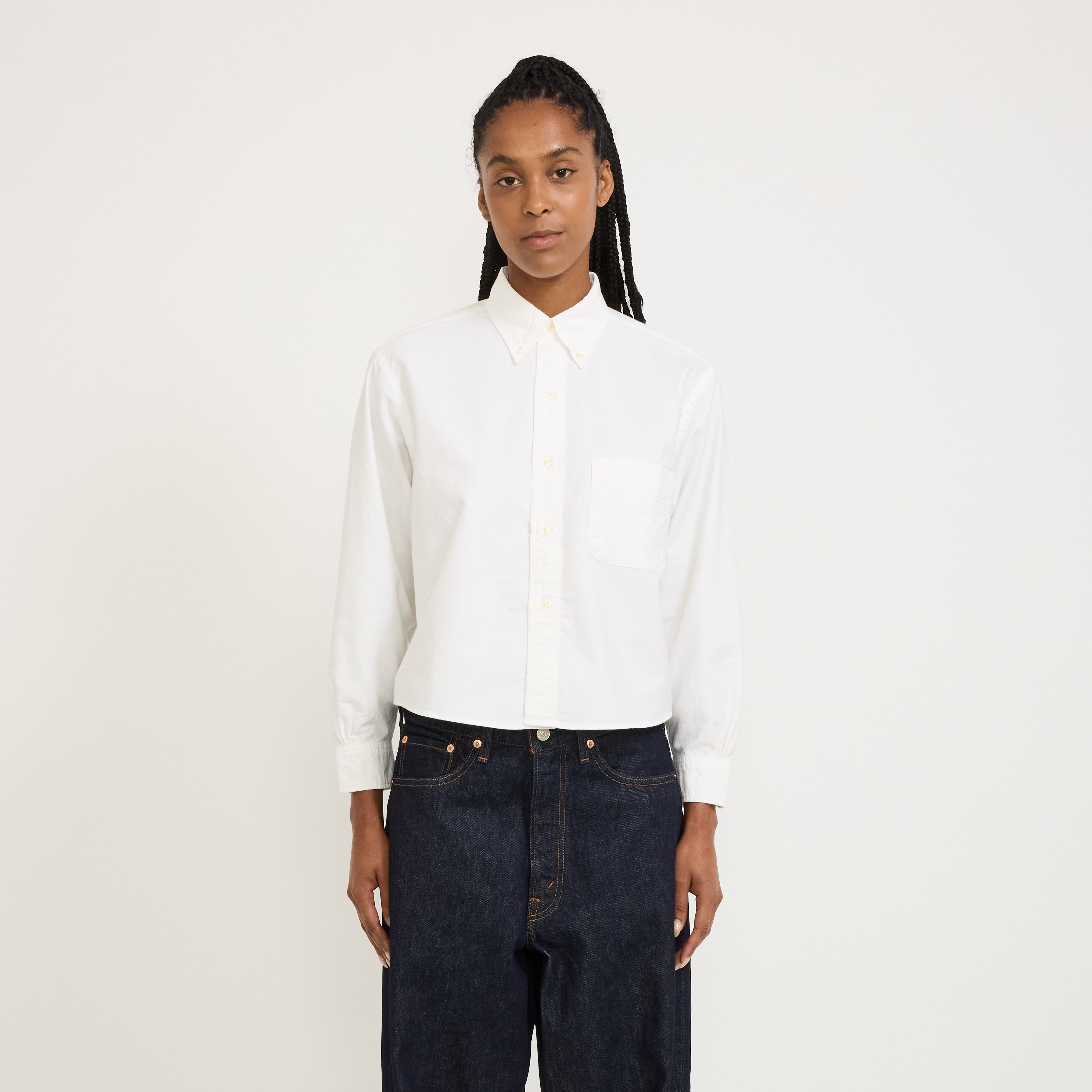 Orslow | Short Button Down Shirt White | Maplestore