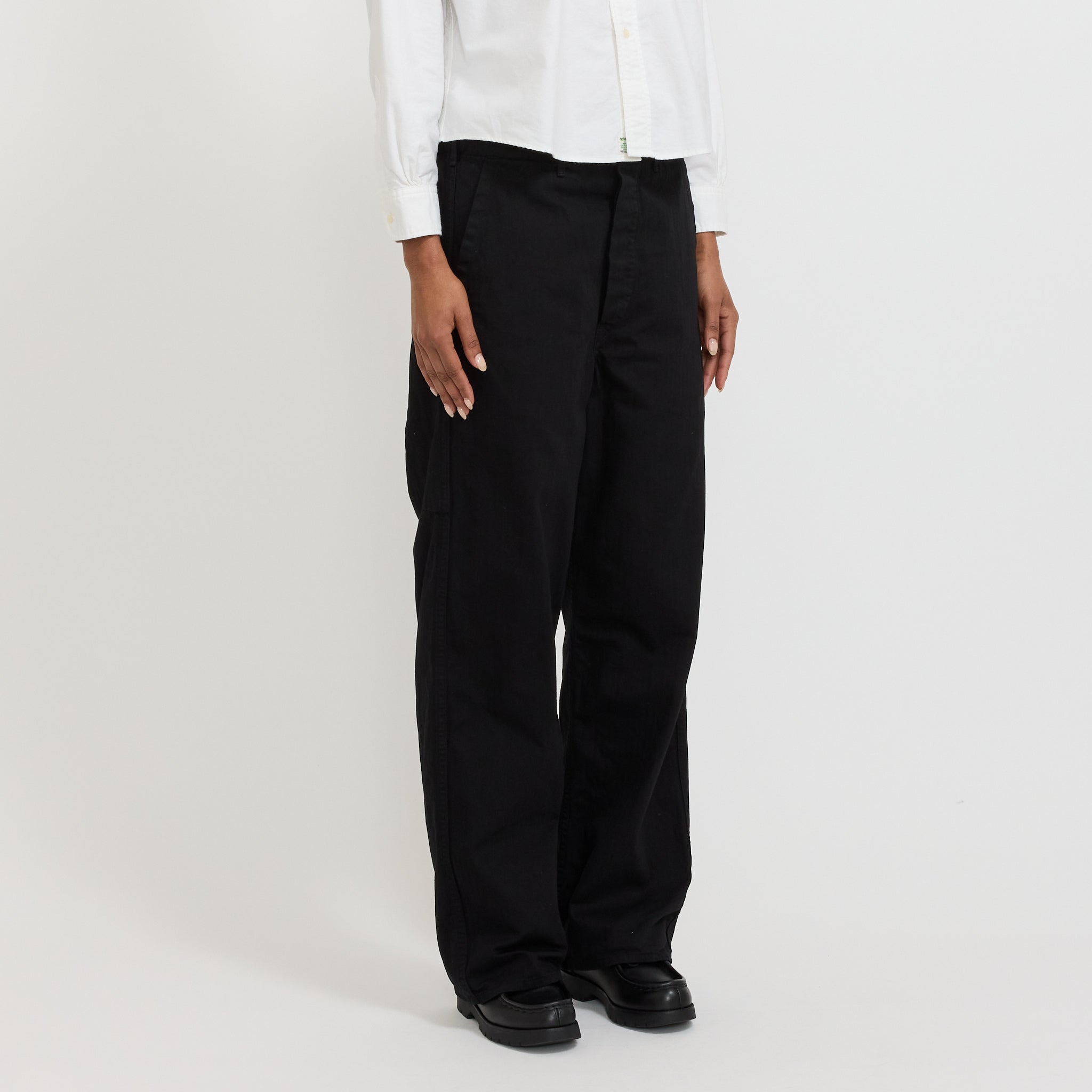 Orslow | Wide Fit French Work Pants Black Womens | Maplestore