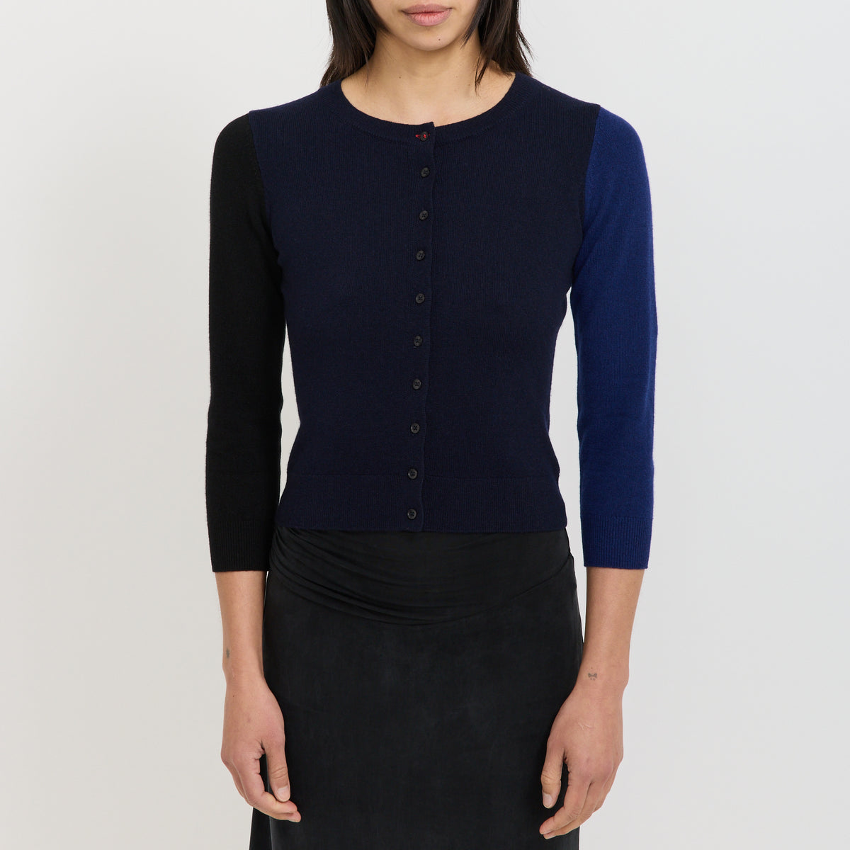 Peachy Den | Ava Colourblock Cardigan Nightshade | Maplestore