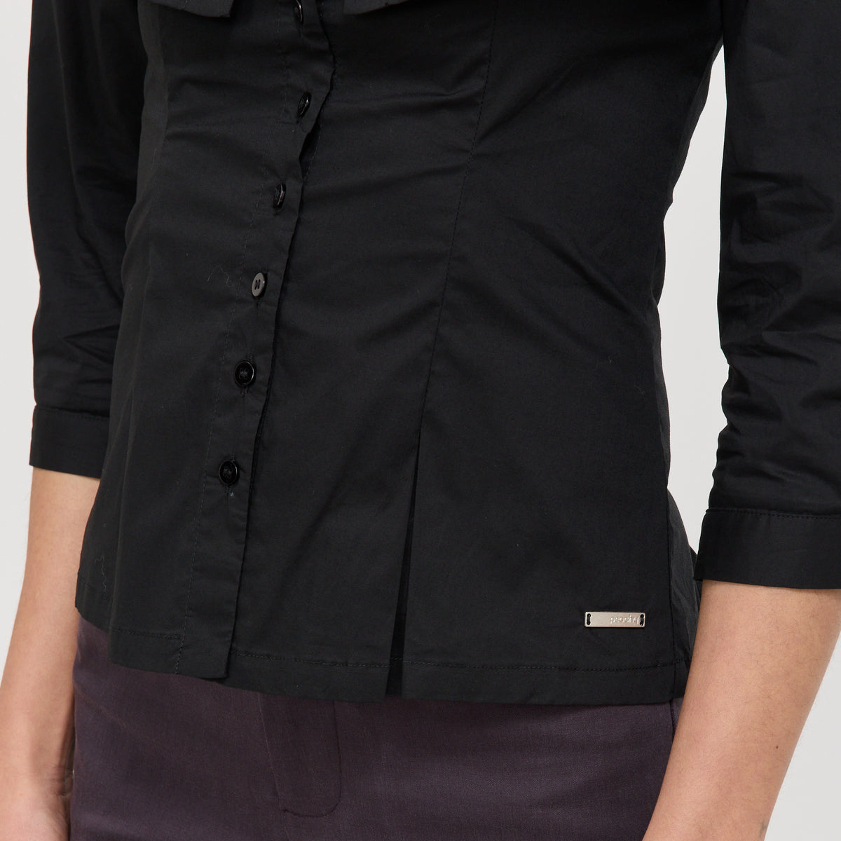 Peachy Den | Gloria Double Blouse Onyx | Maplestore