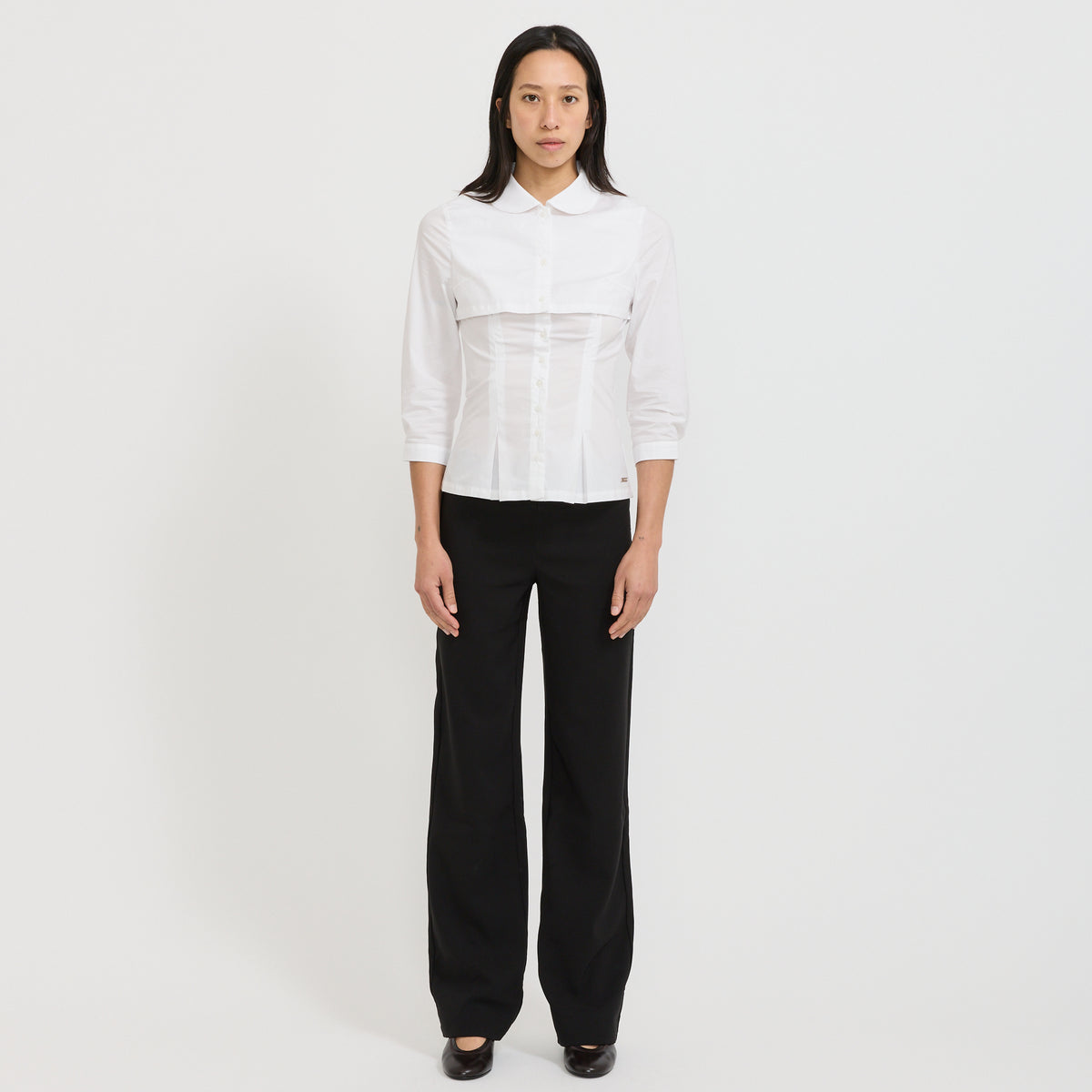 Peachy Den | Gloria Double Blouse Porcelain | Maplestore