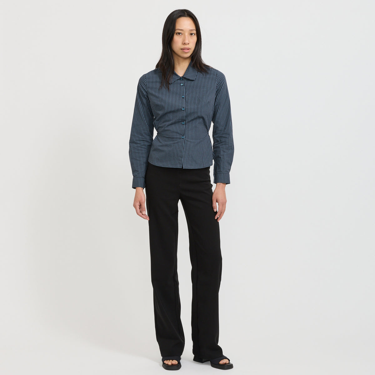 Peachy Den | Jerry Sculpt Trouser Onyx | Maplestore