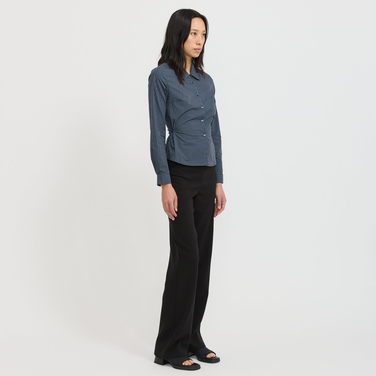 Peachy Den | Jerry Sculpt Trouser Onyx | Maplestore
