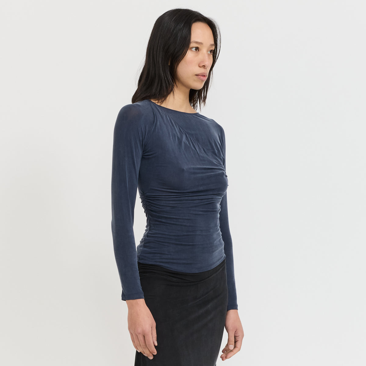 Peachy Den | Kylie Wrap Top Dark Navy | Maplestore