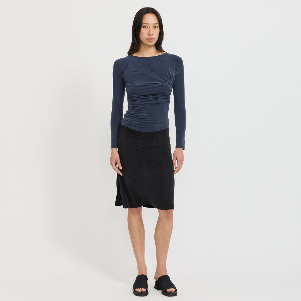 Peachy Den | Kylie Wrap Top Dark Navy | Maplestore