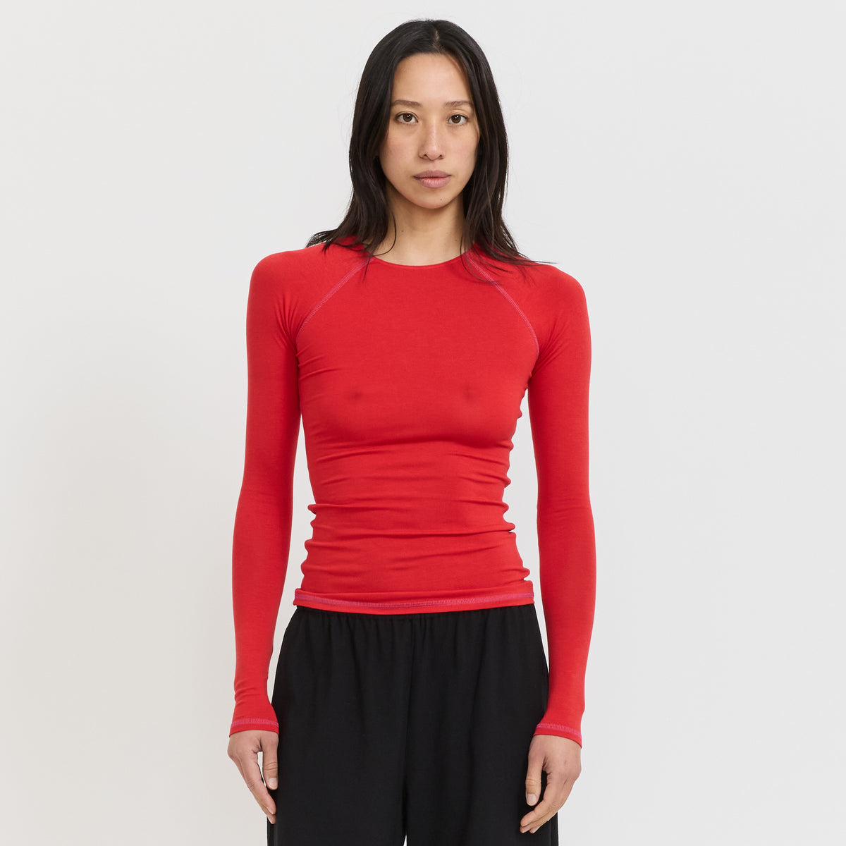 Peachy Den | Susie Perfect Base Long Sleeve Cherry | Maplestore