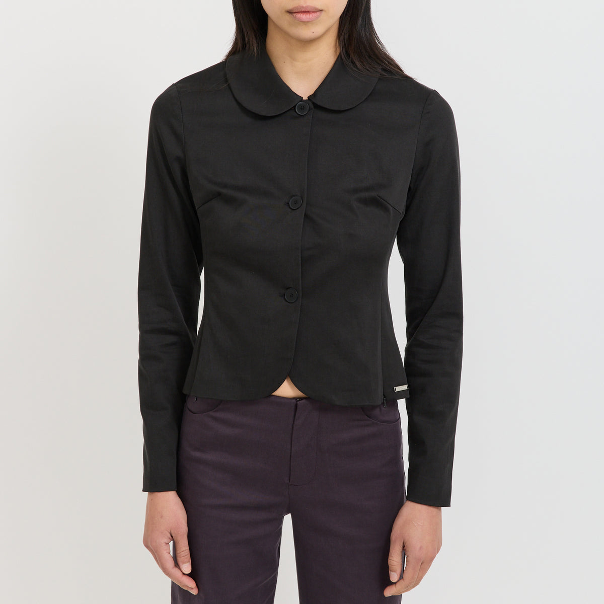 Peachy Den | Twiggy Muse Lined Shirt Onyx | Maplestore