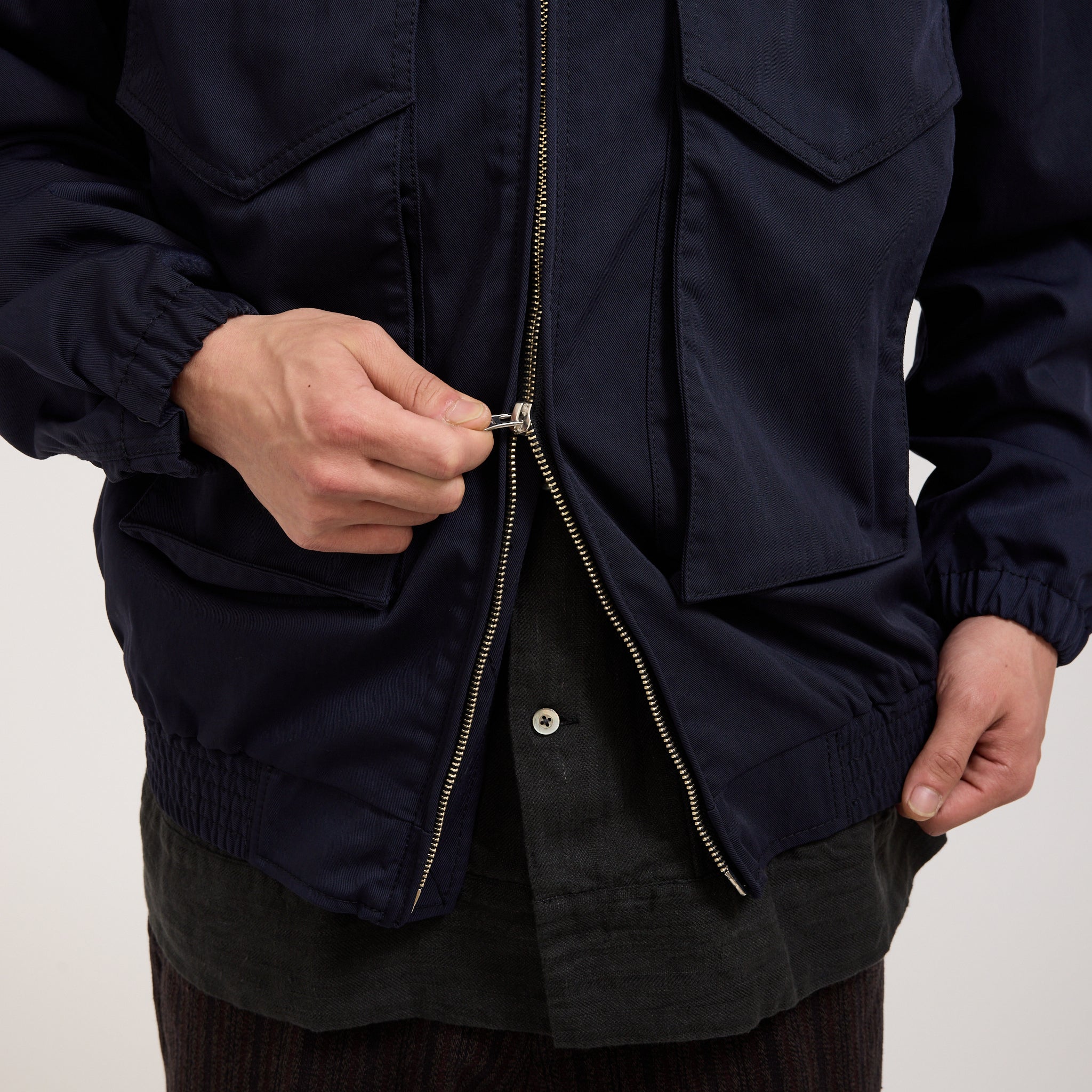Pilgrim Surf Supply | Gustavo Zip Jacket Navy | Maplestore