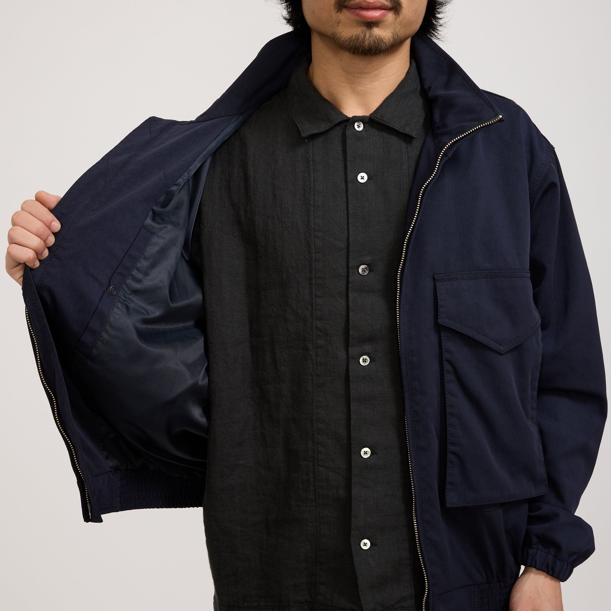 Pilgrim Surf Supply | Gustavo Zip Jacket Navy | Maplestore
