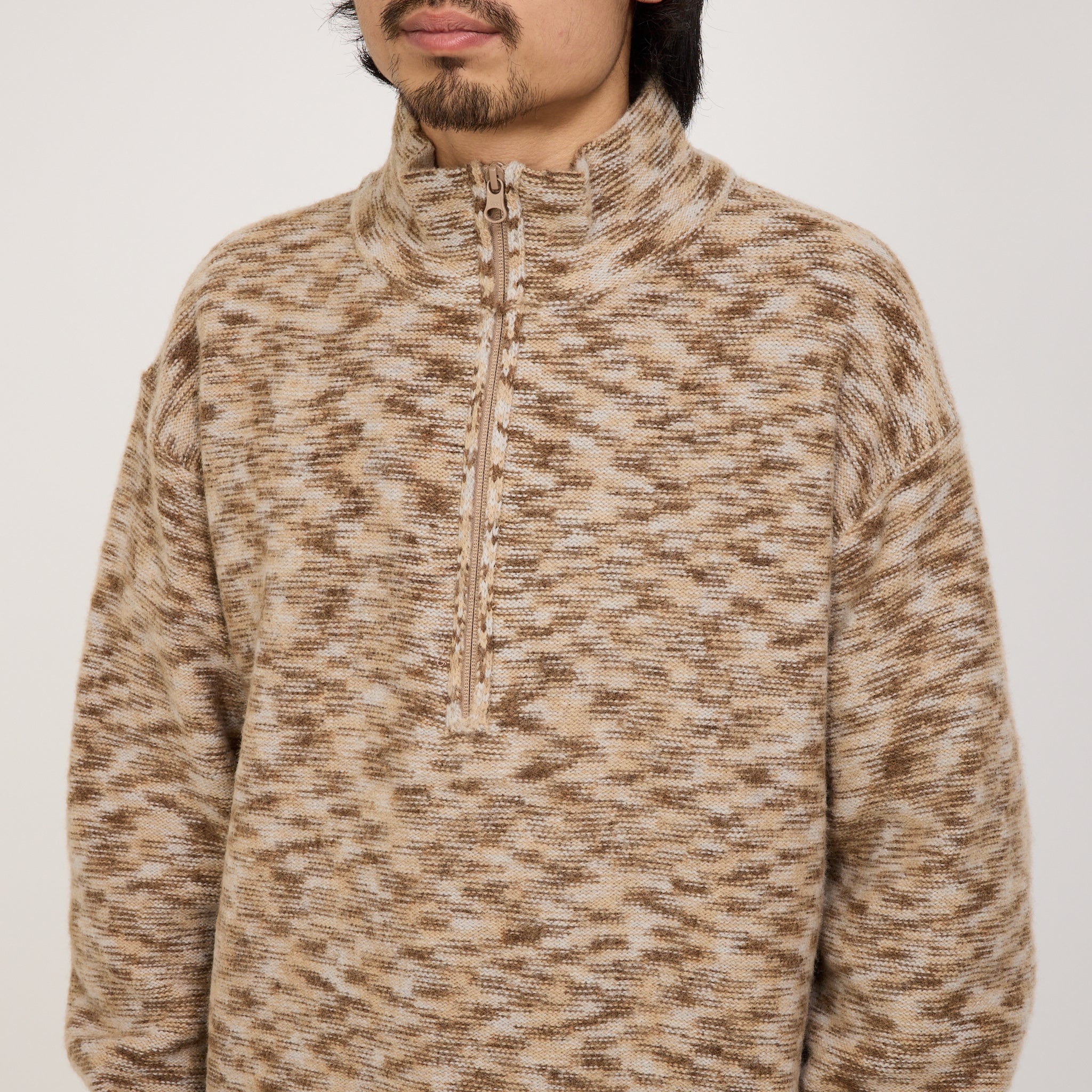 Pilgrim Surf Supply | Kline Wool Half Zip Khaki | Maplestore