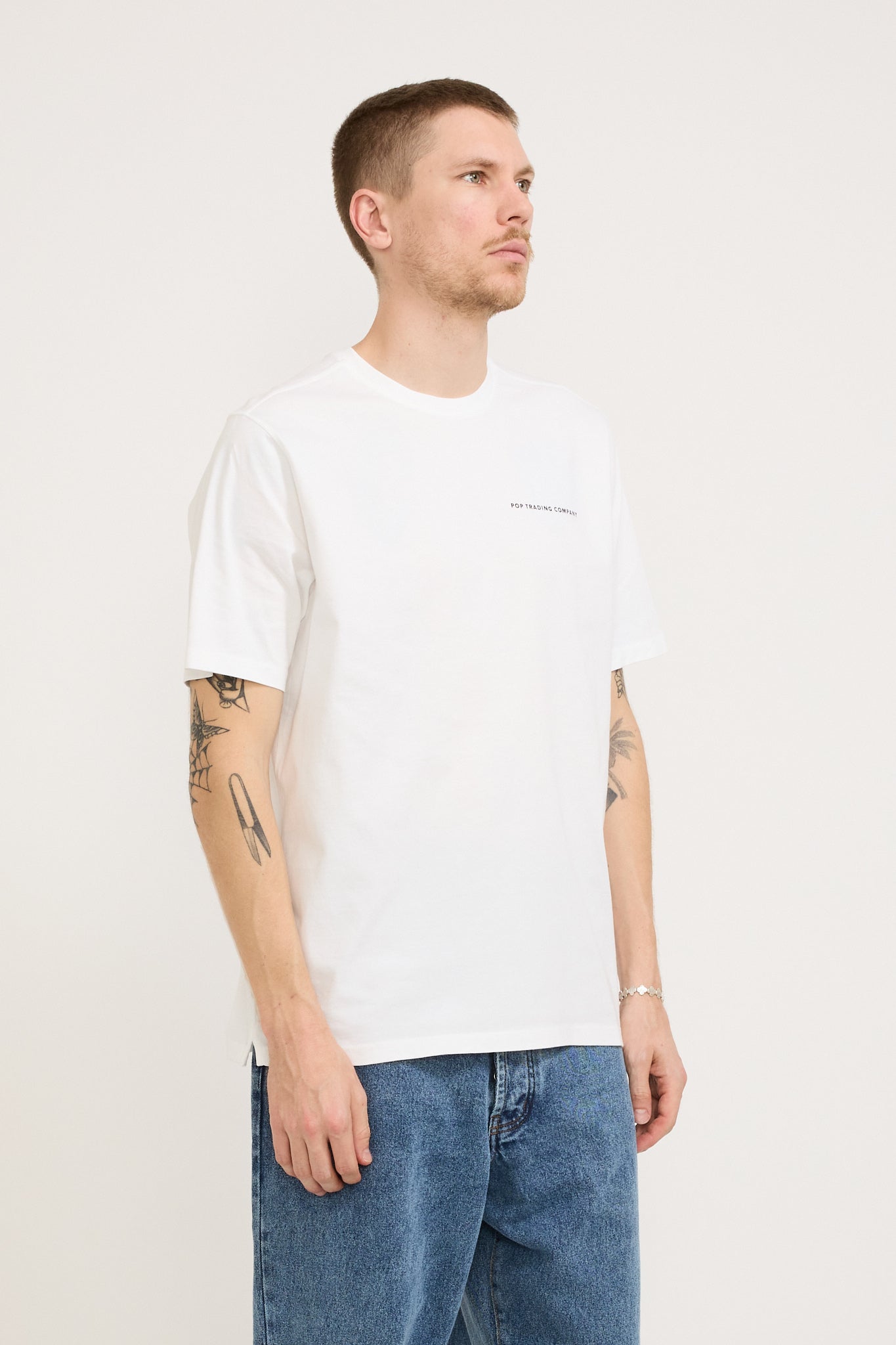 Pop Trading Company | Logo T-Shirt White/Black | Maplestore