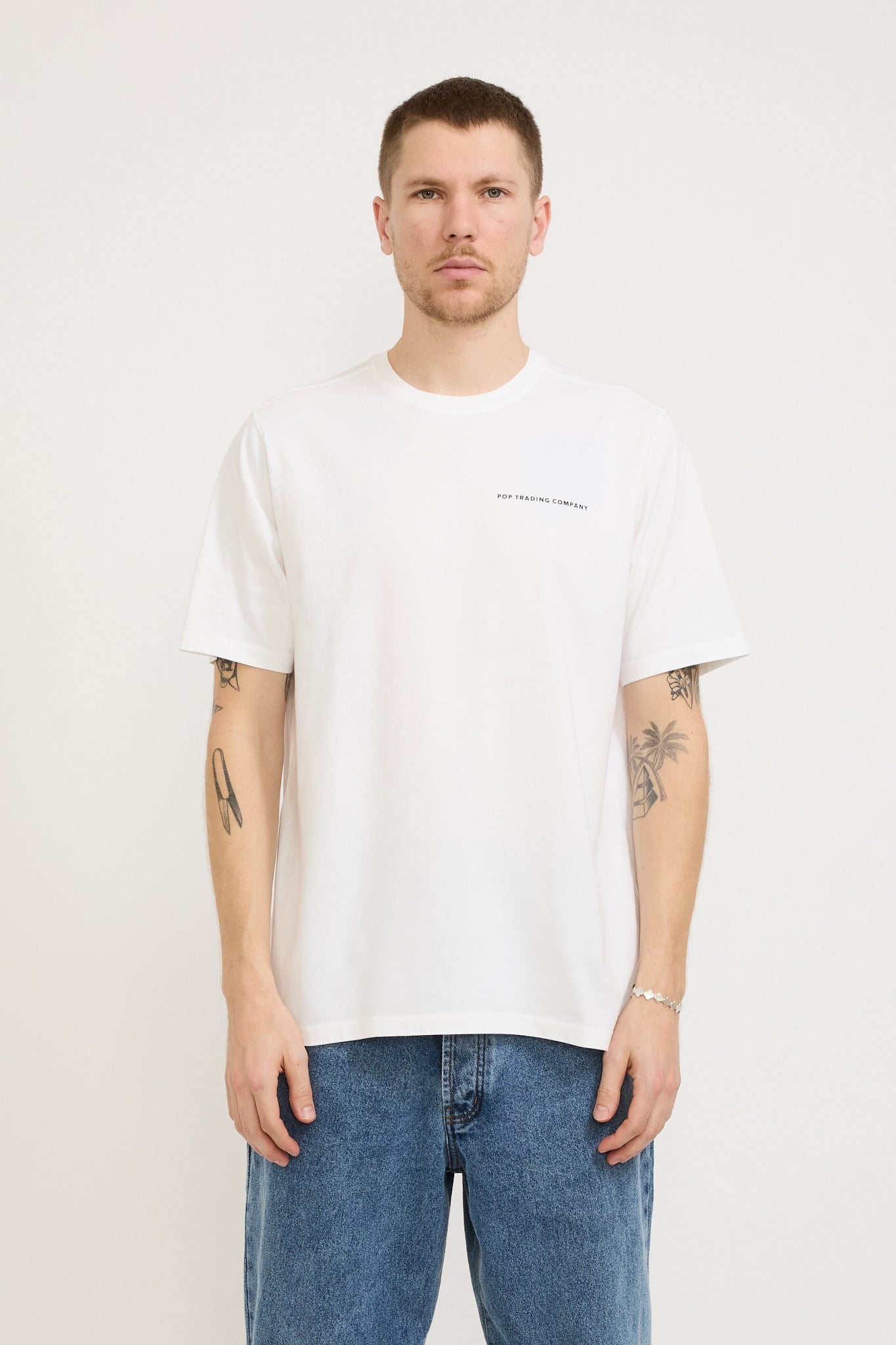 Pop Trading Company | Logo T-Shirt White/Black | Maplestore