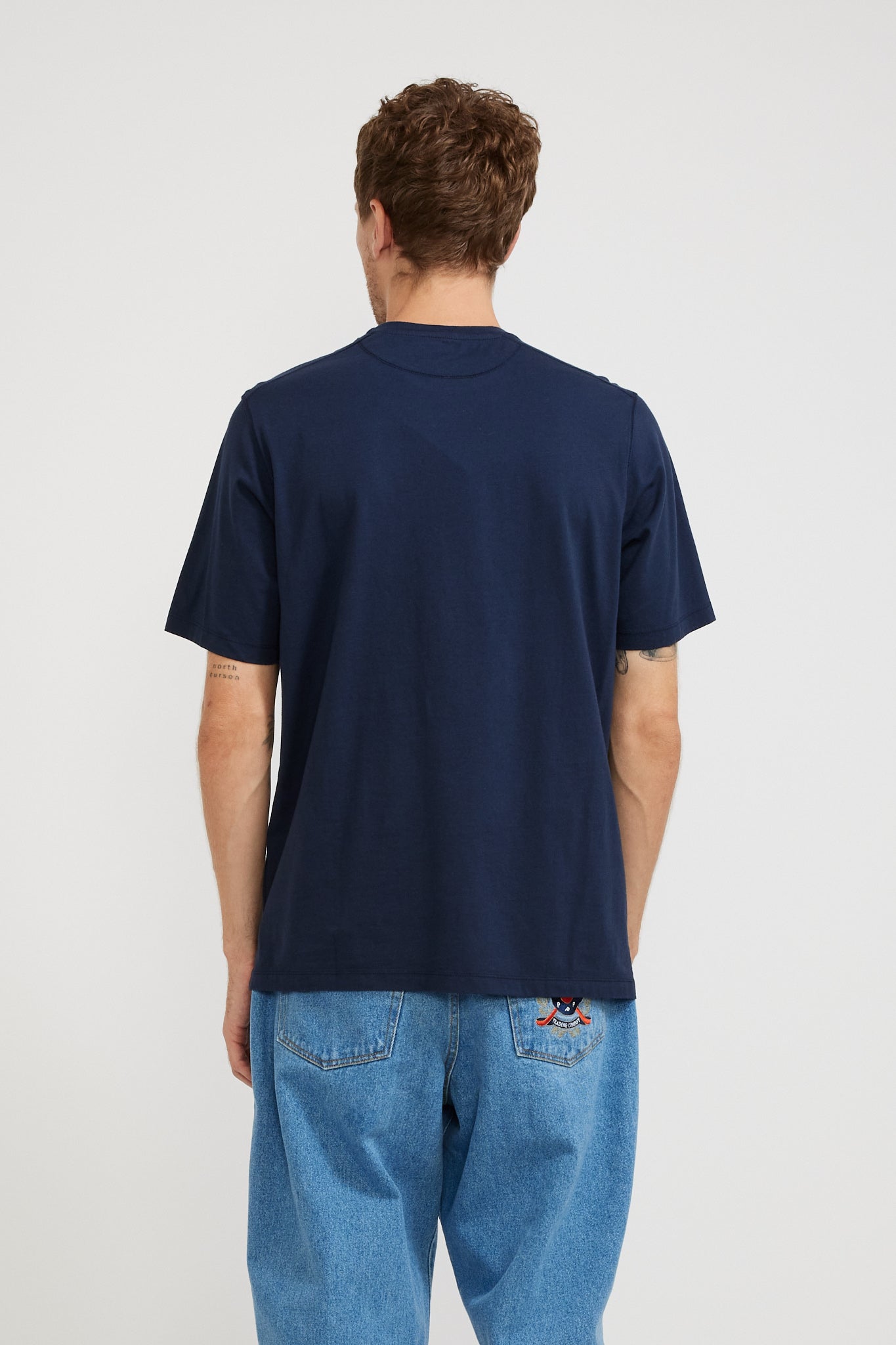 Pop Trading Company | Pocket T-Shirt Navy/Viola | Maplestore