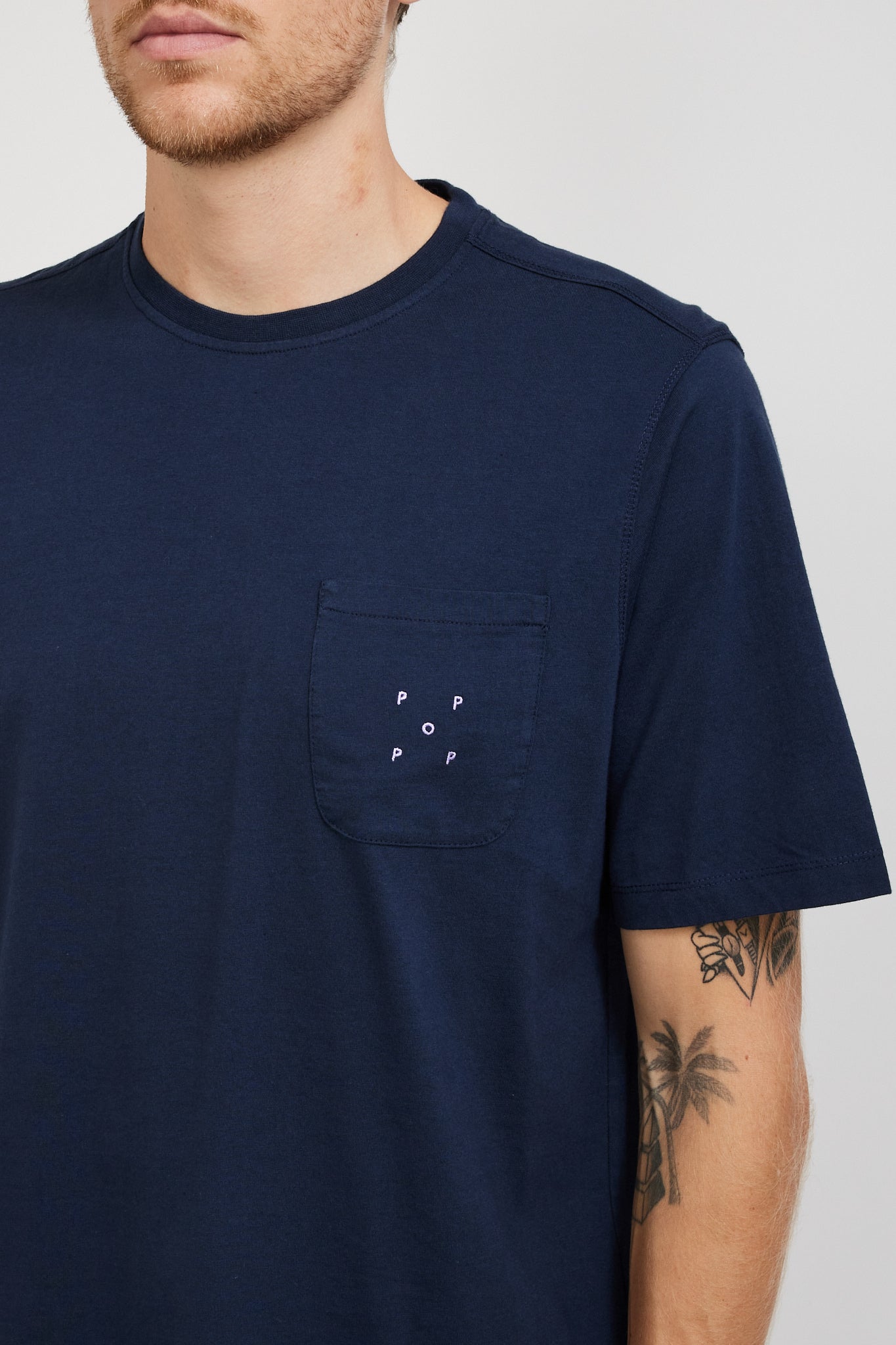 Pop Trading Company | Pocket T-Shirt Navy/Viola | Maplestore