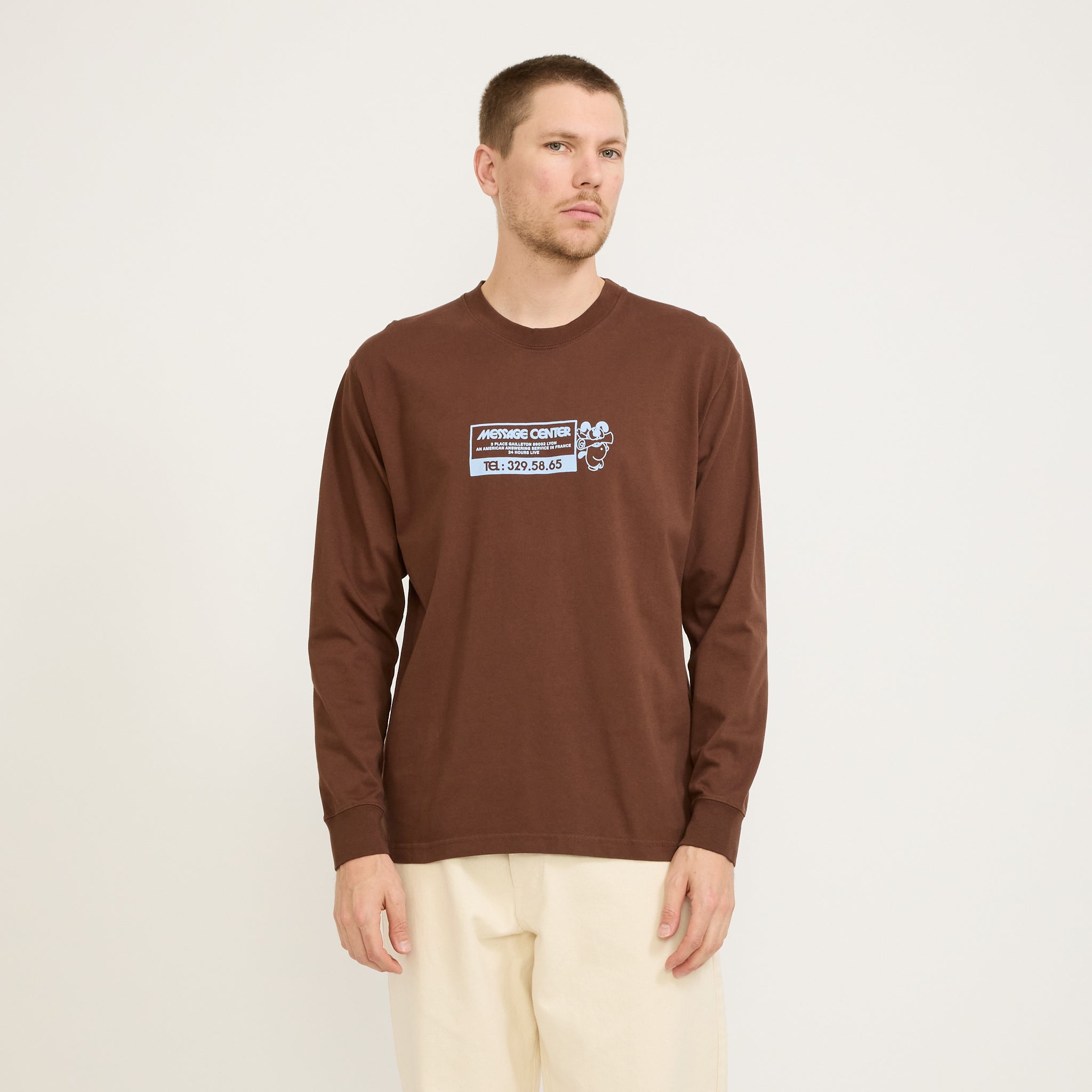 Reception | LS Tee Message Choco Brown | Maplestore