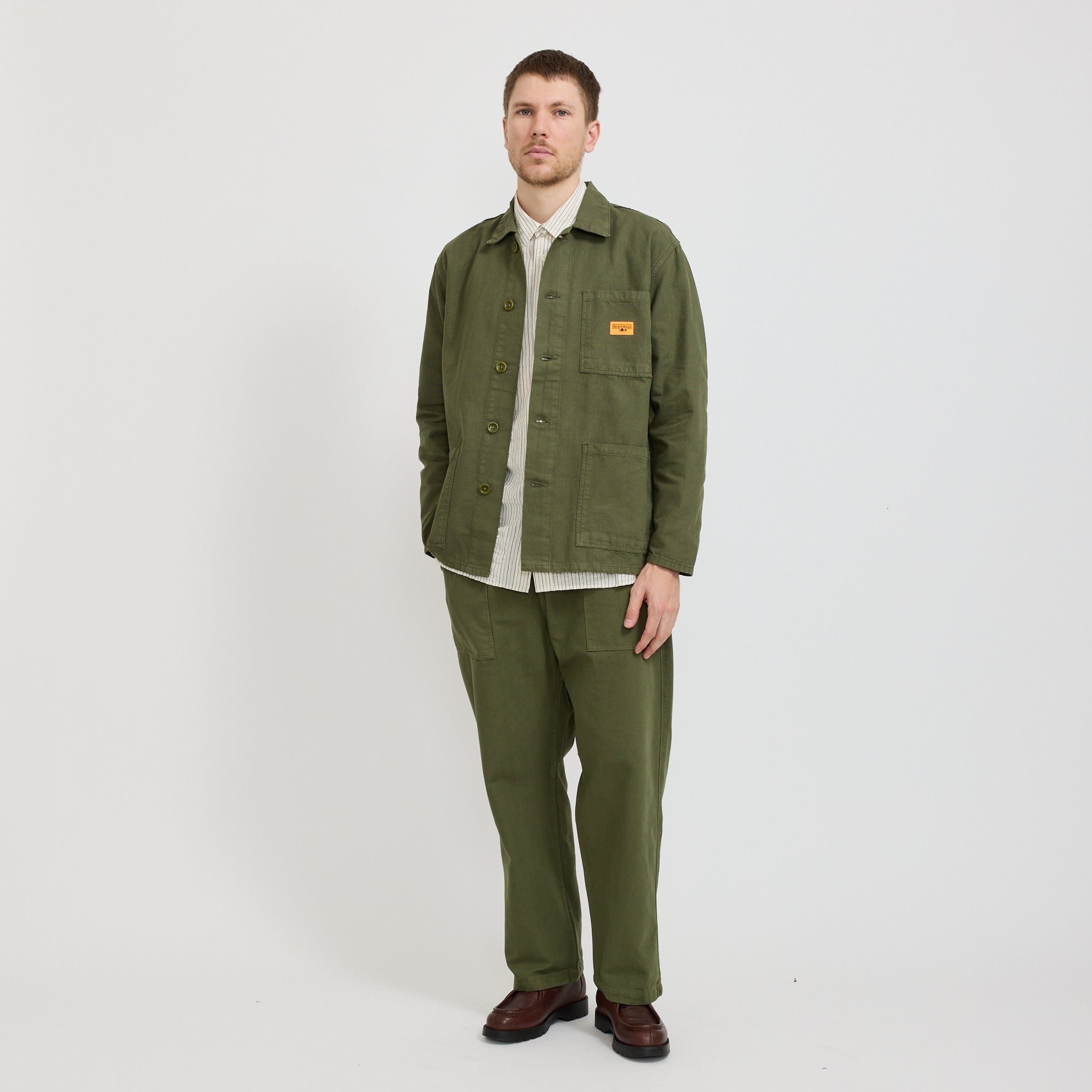 Service Works | Canvas Chore Shirt Olive | Maplestore