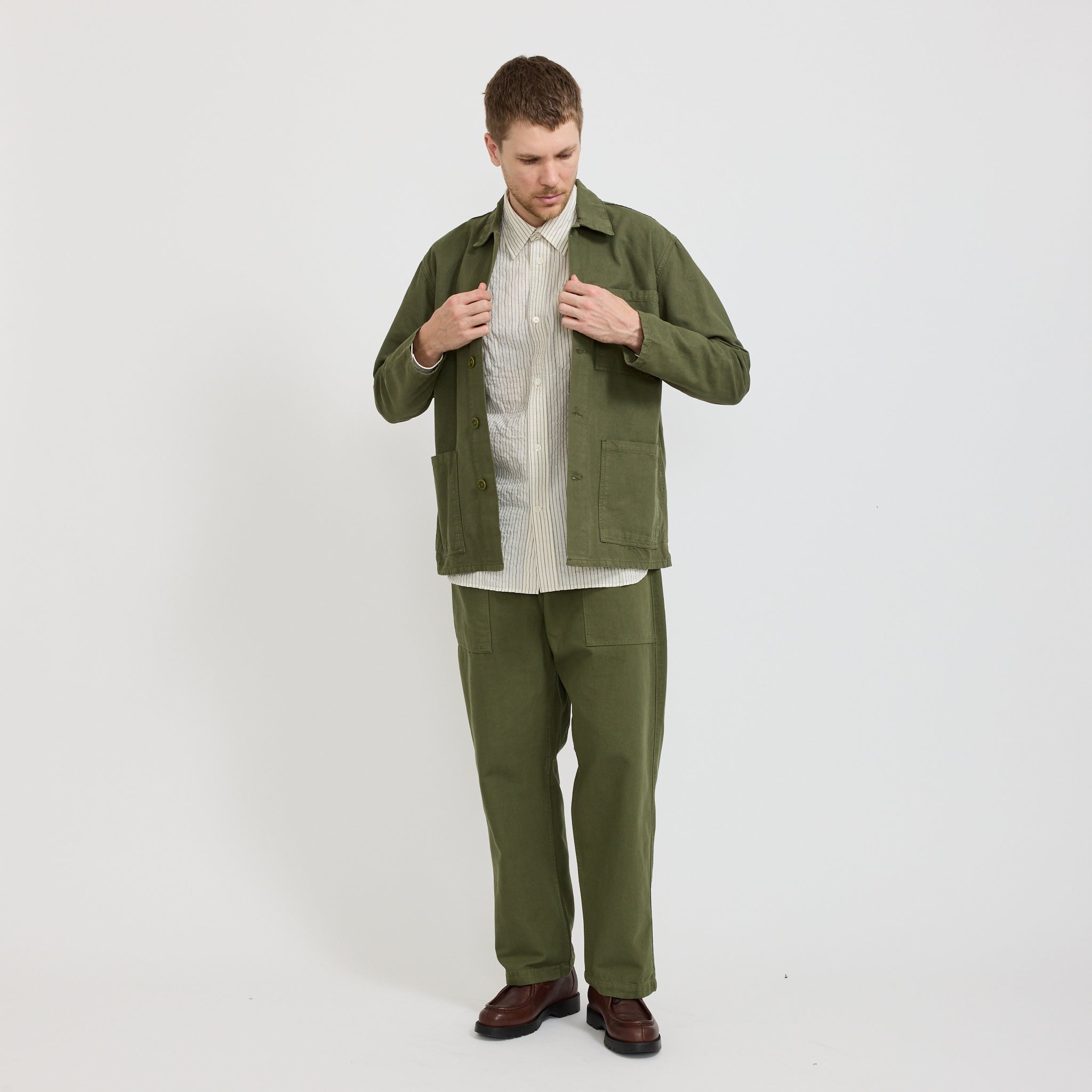 Service Works | Canvas Chore Shirt Olive | Maplestore