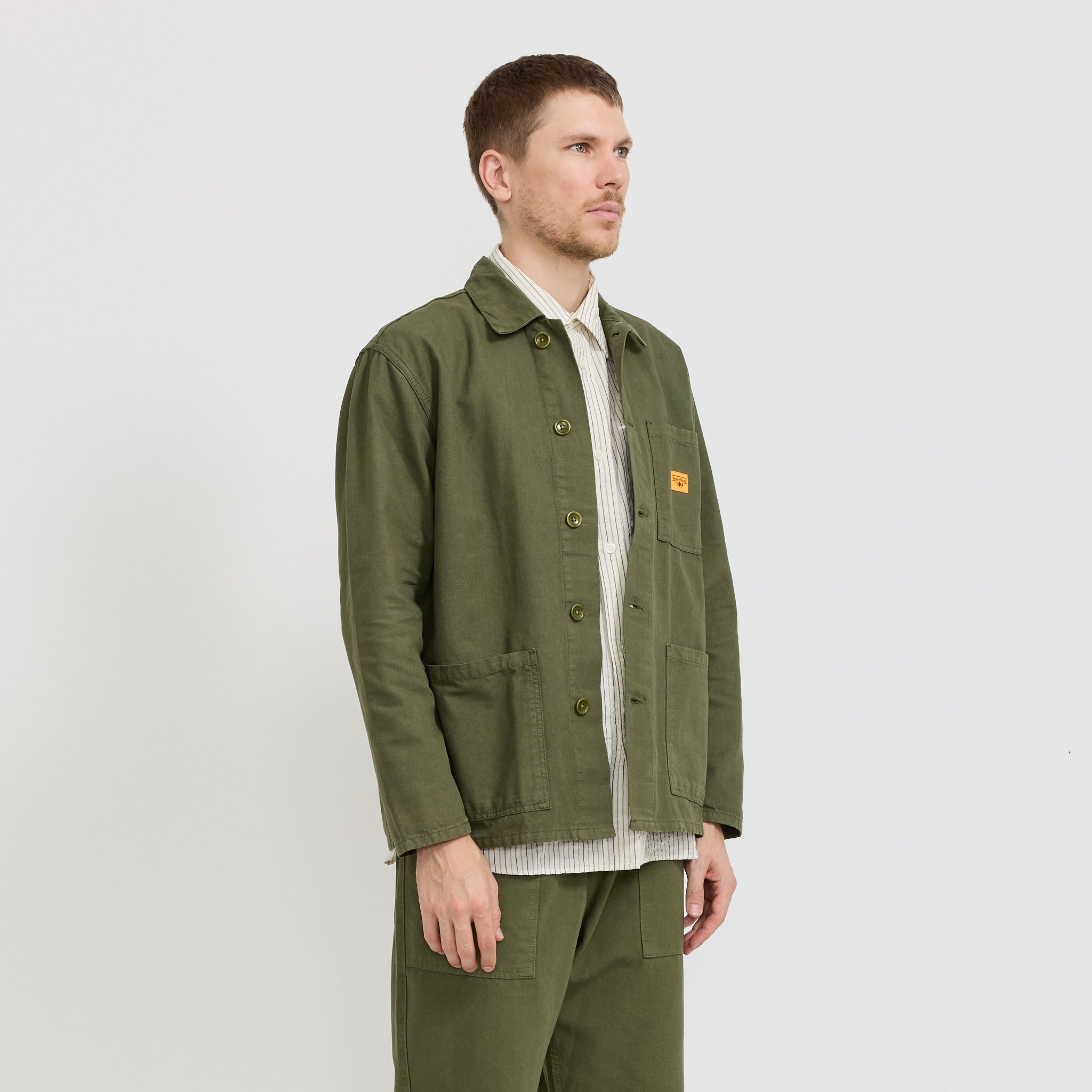 Service Works | Canvas Chore Shirt Olive | Maplestore
