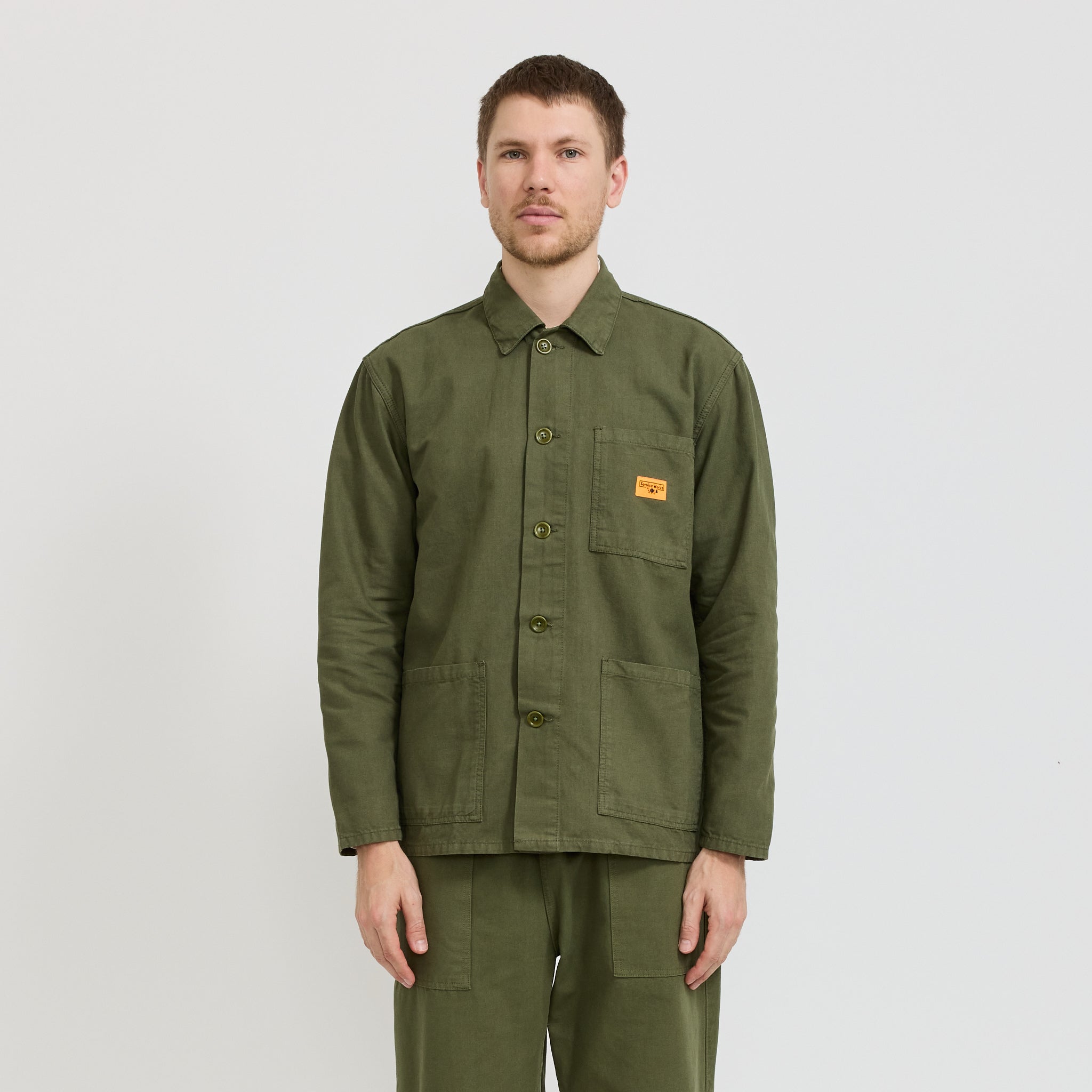 Service Works | Canvas Chore Shirt Olive | Maplestore