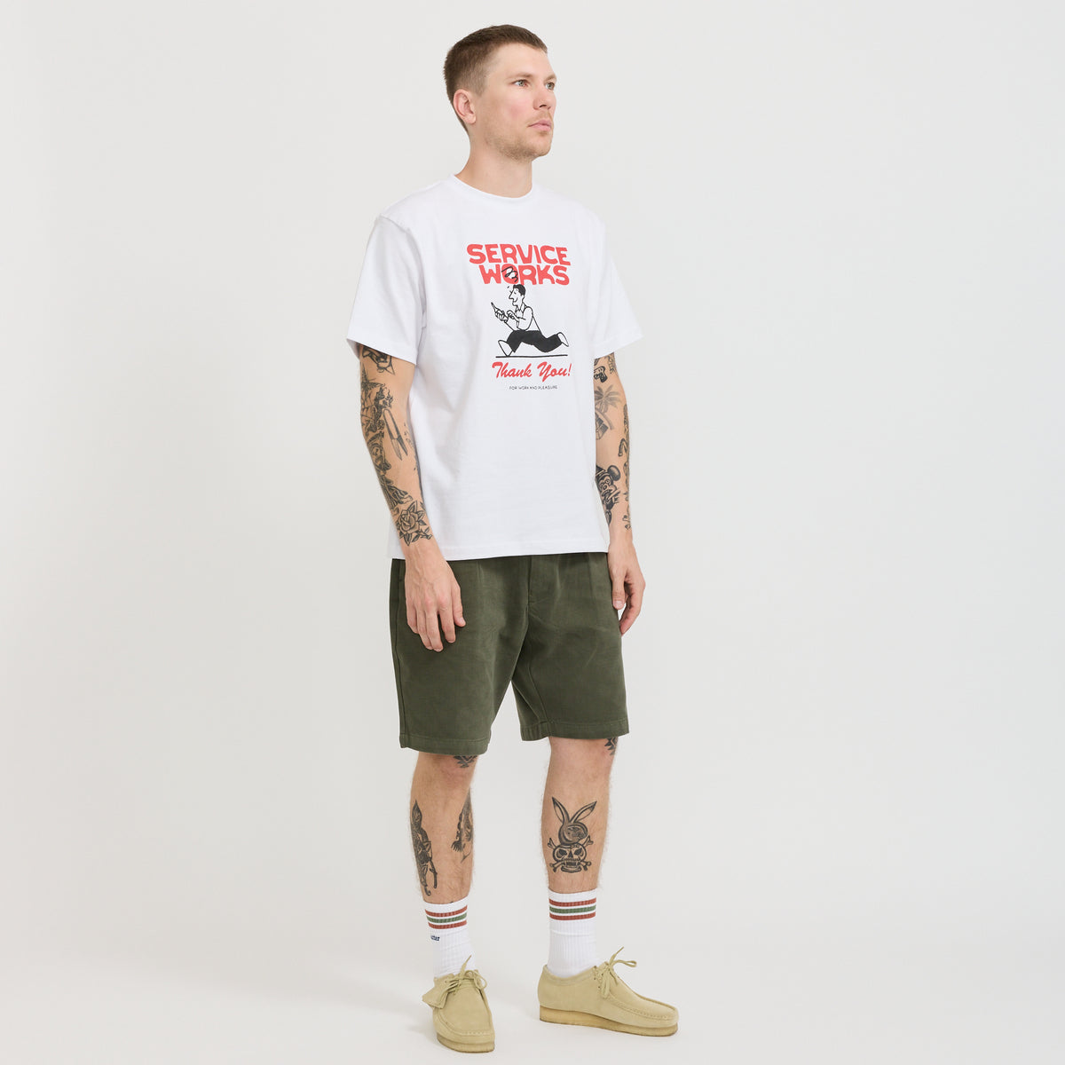 Service Works | Moleskin Part Timer Shorts Moss | Maplestore